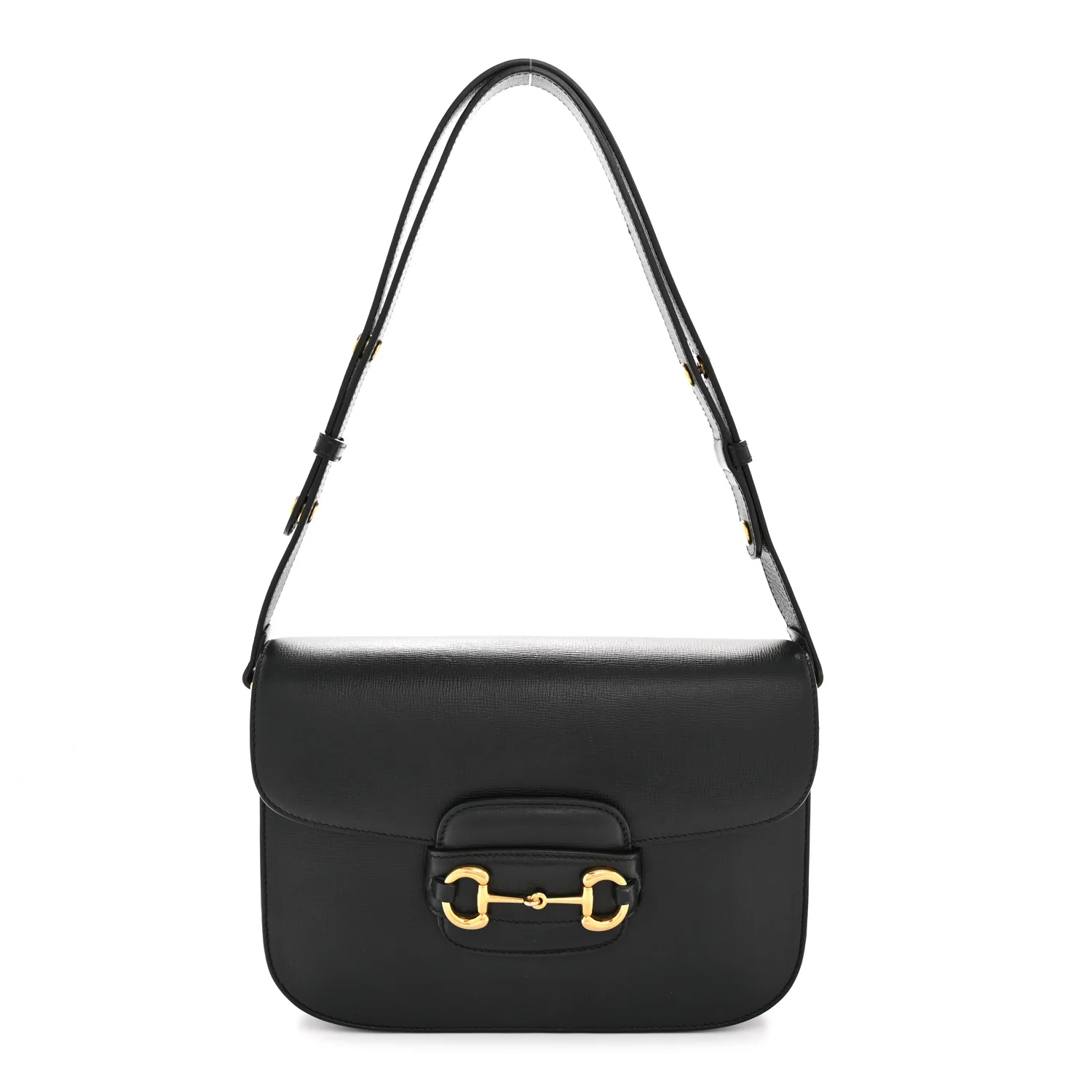 Azalea Calfskin Horsebit 1955 Shoulder Bag Black