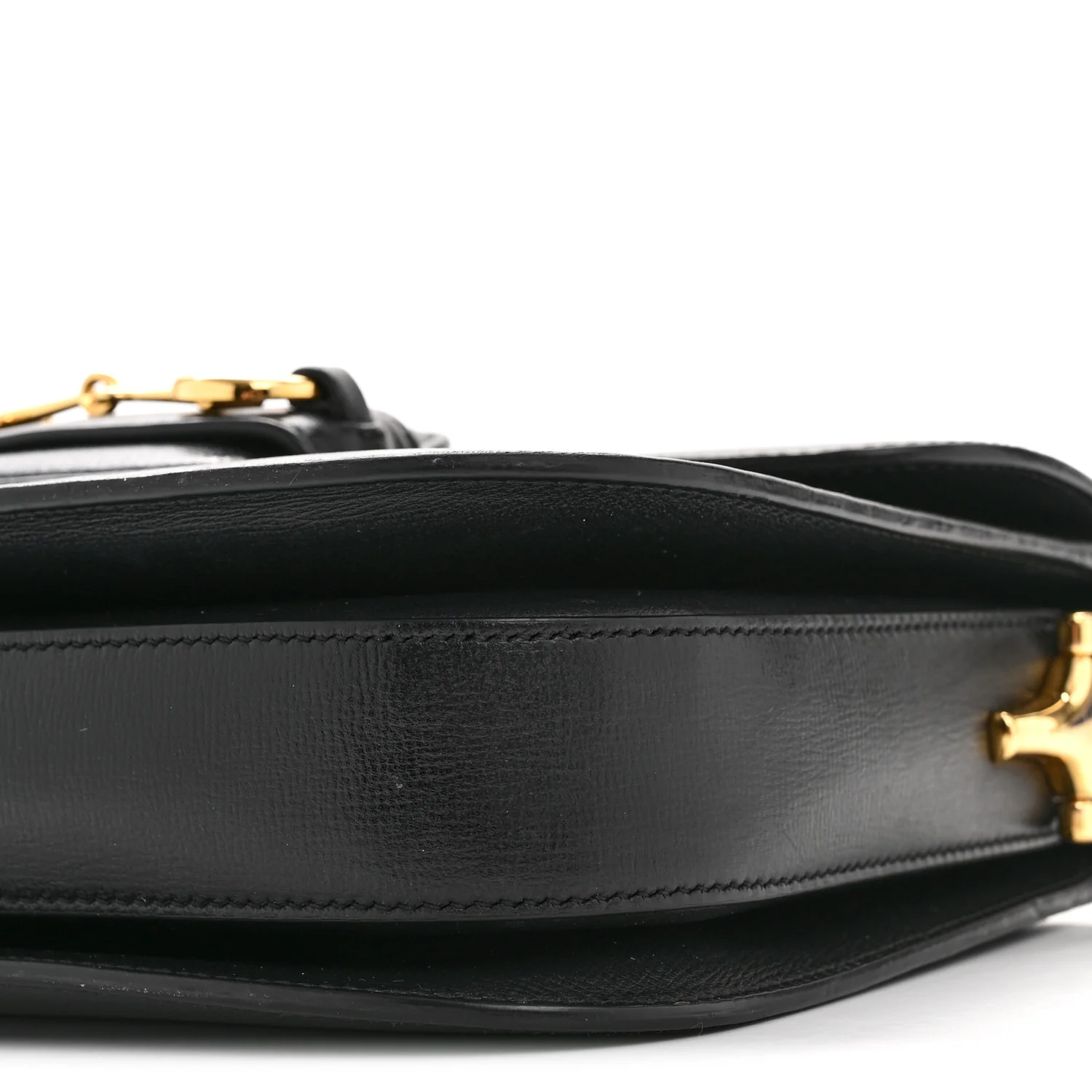 Azalea Calfskin Horsebit 1955 Shoulder Bag Black - Image 10
