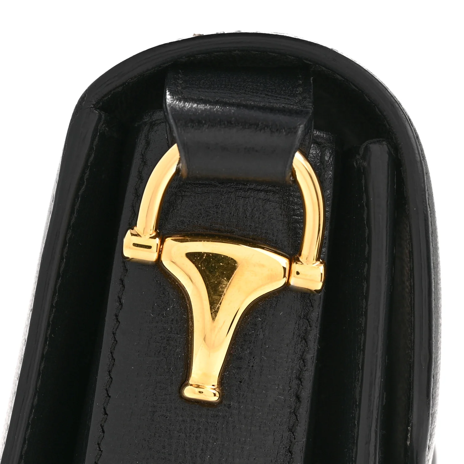 Azalea Calfskin Horsebit 1955 Shoulder Bag Black - Image 12