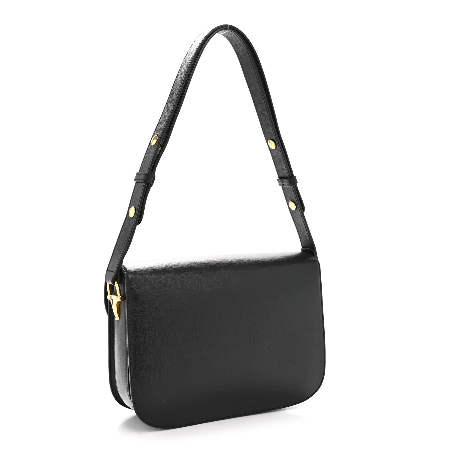 Azalea Calfskin Horsebit 1955 Shoulder Bag Black - Image 3