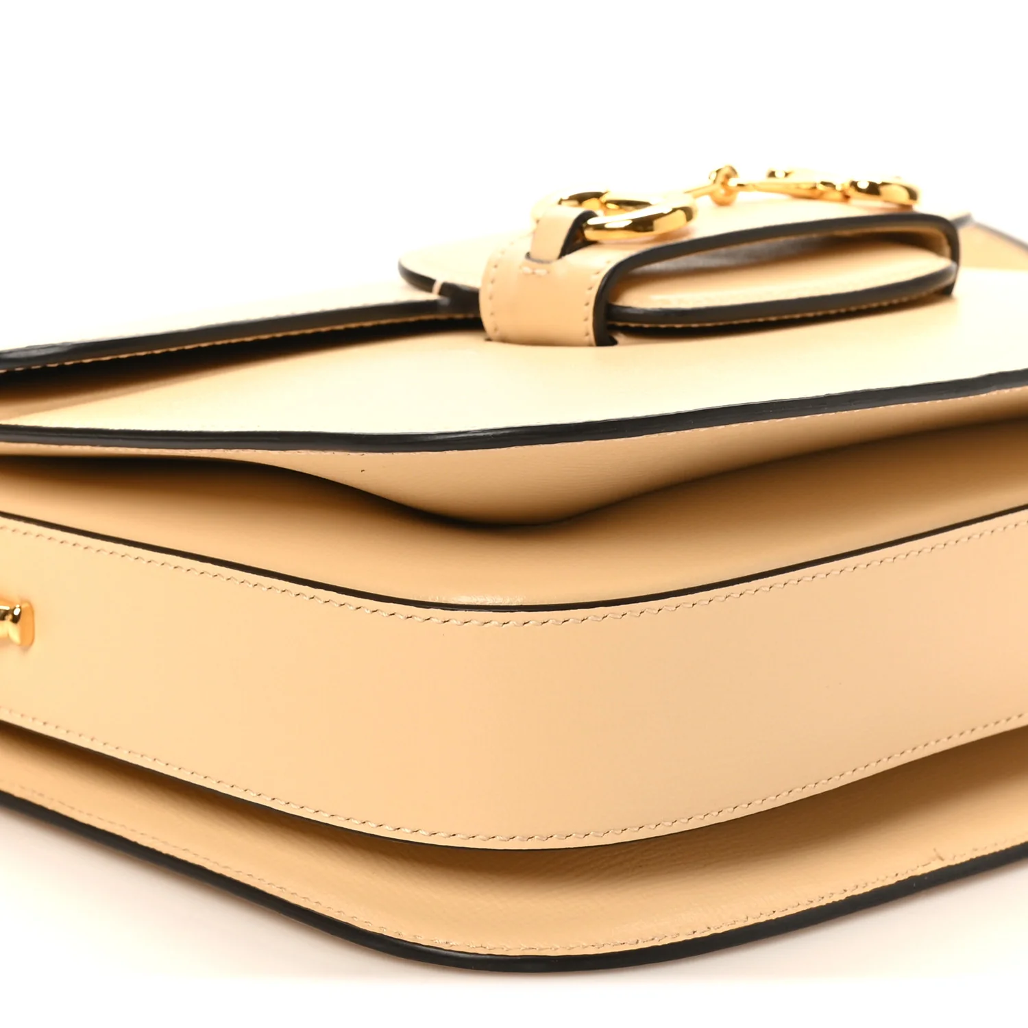 Azalea Calfskin Horsebit 1955 Shoulder Bag Bubble Tea - Image 9