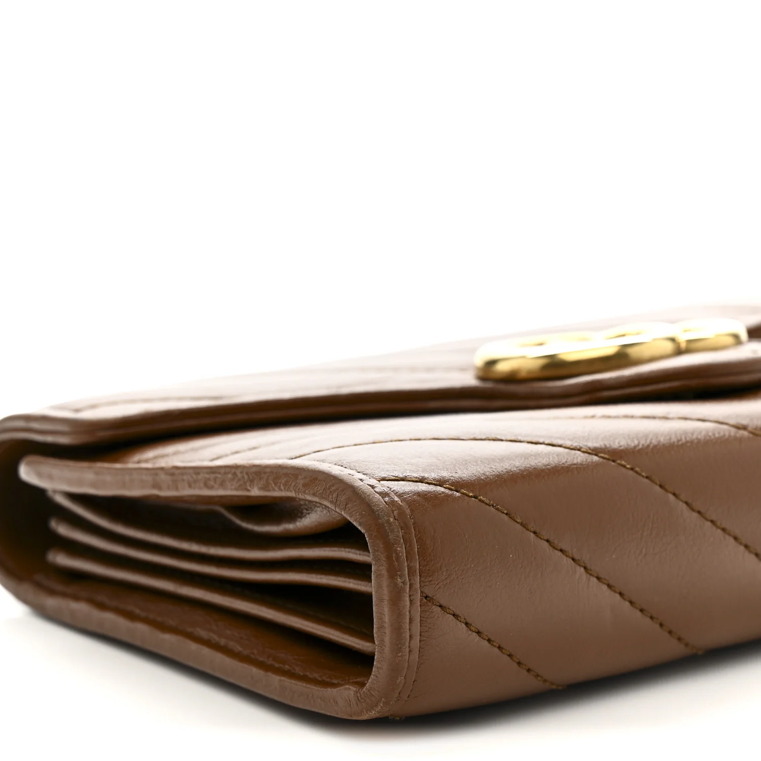 Azalea Calfskin Matelasse Diagonal GG Marmont Chain Wallet Cuir - Image 11