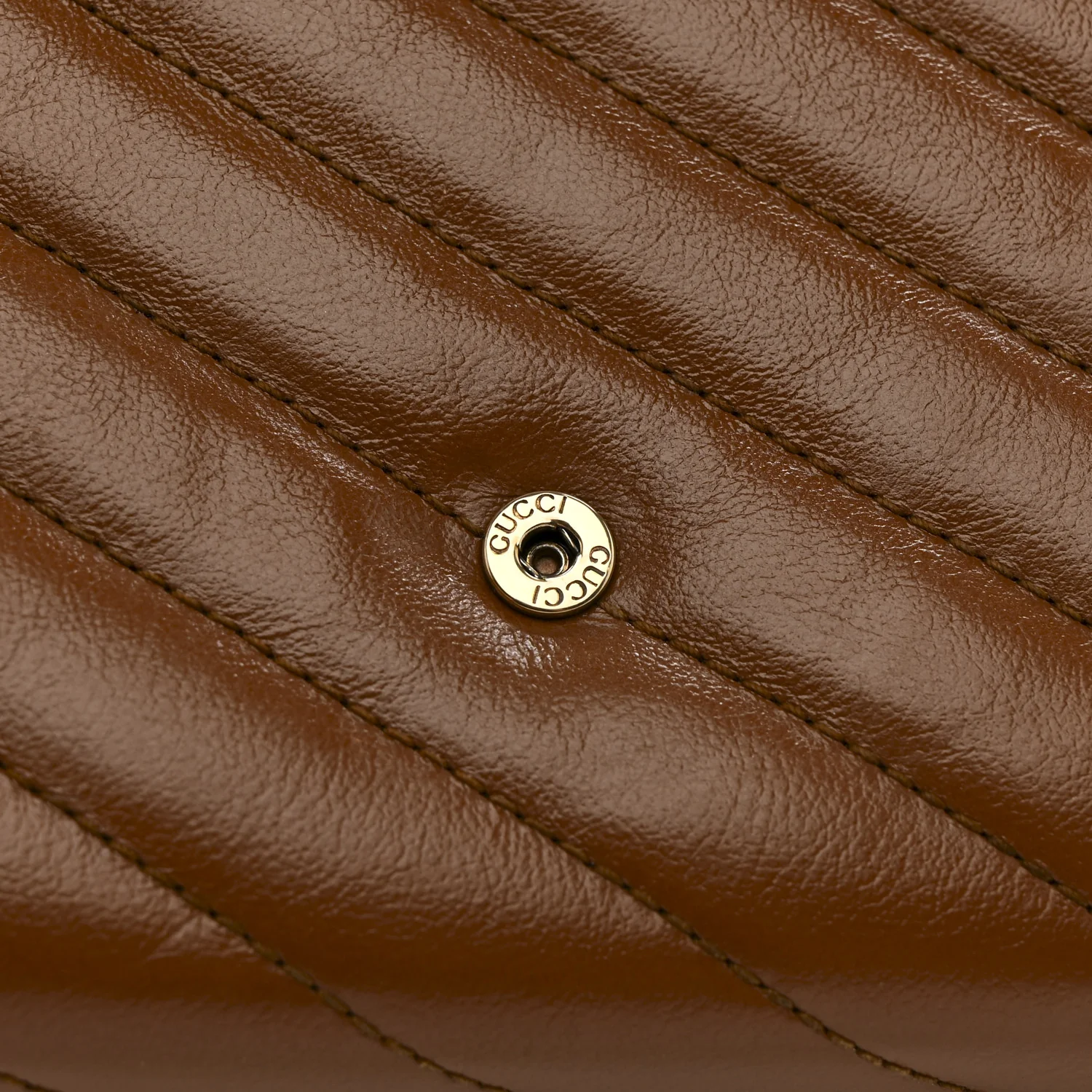 Azalea Calfskin Matelasse Diagonal GG Marmont Chain Wallet Cuir - Image 18