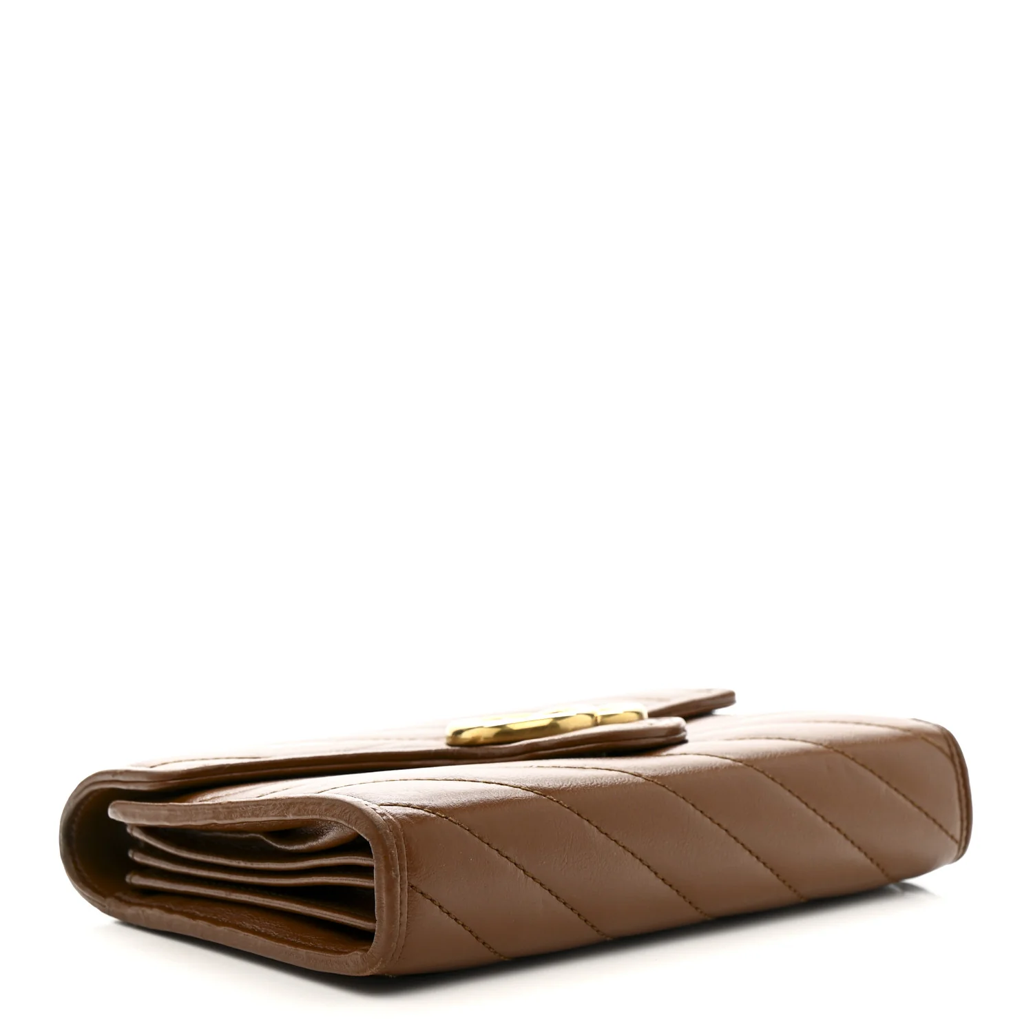 Azalea Calfskin Matelasse Diagonal GG Marmont Chain Wallet Cuir - Image 4