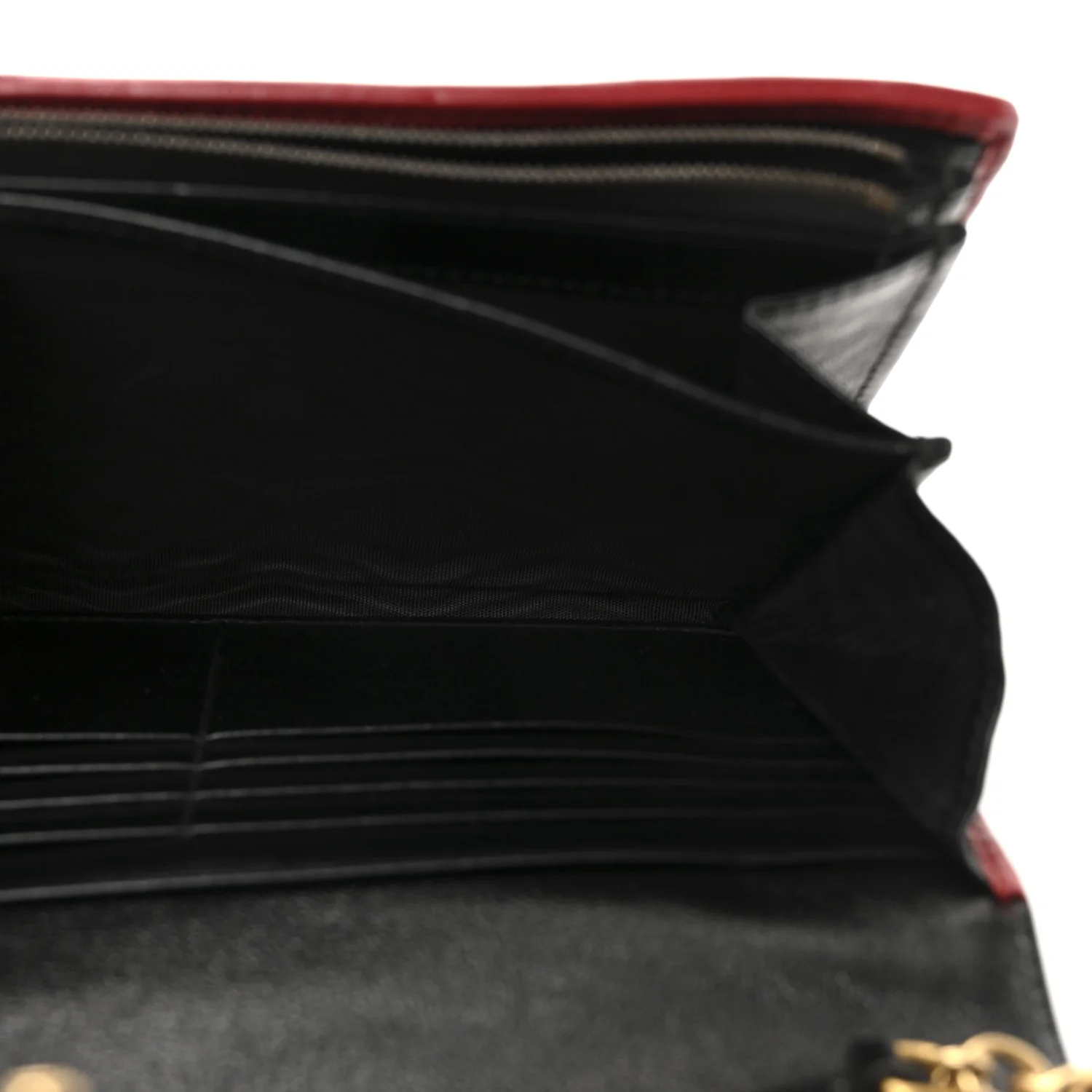 Azalea Calfskin Matelasse Diagonal Patchwork Torchon GG Marmont Chain Wallet Black Beige Romantic Cerise - Image 5