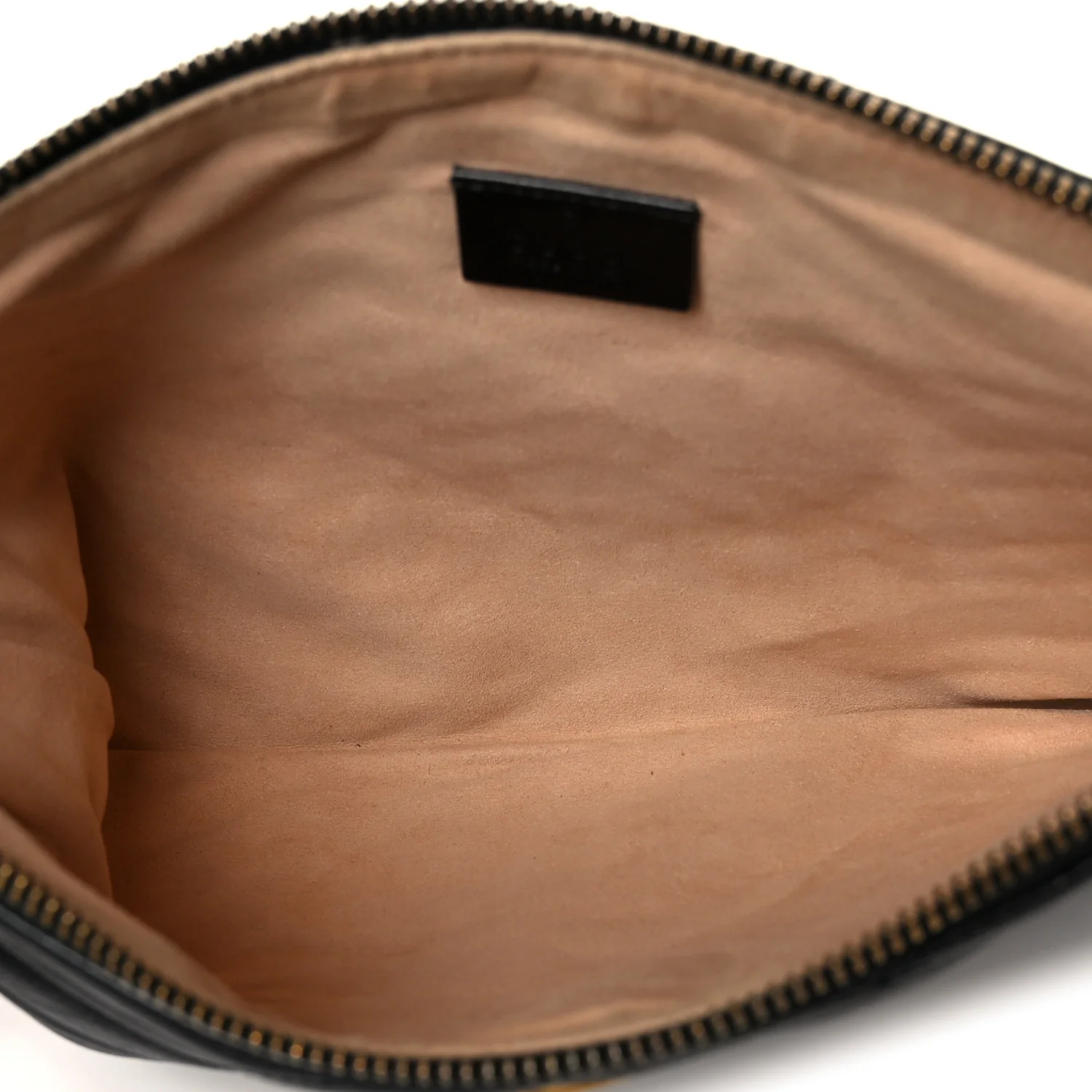 Azalea Calfskin Matelasse Heart GG Marmont Zip Pouch Black - Image 5