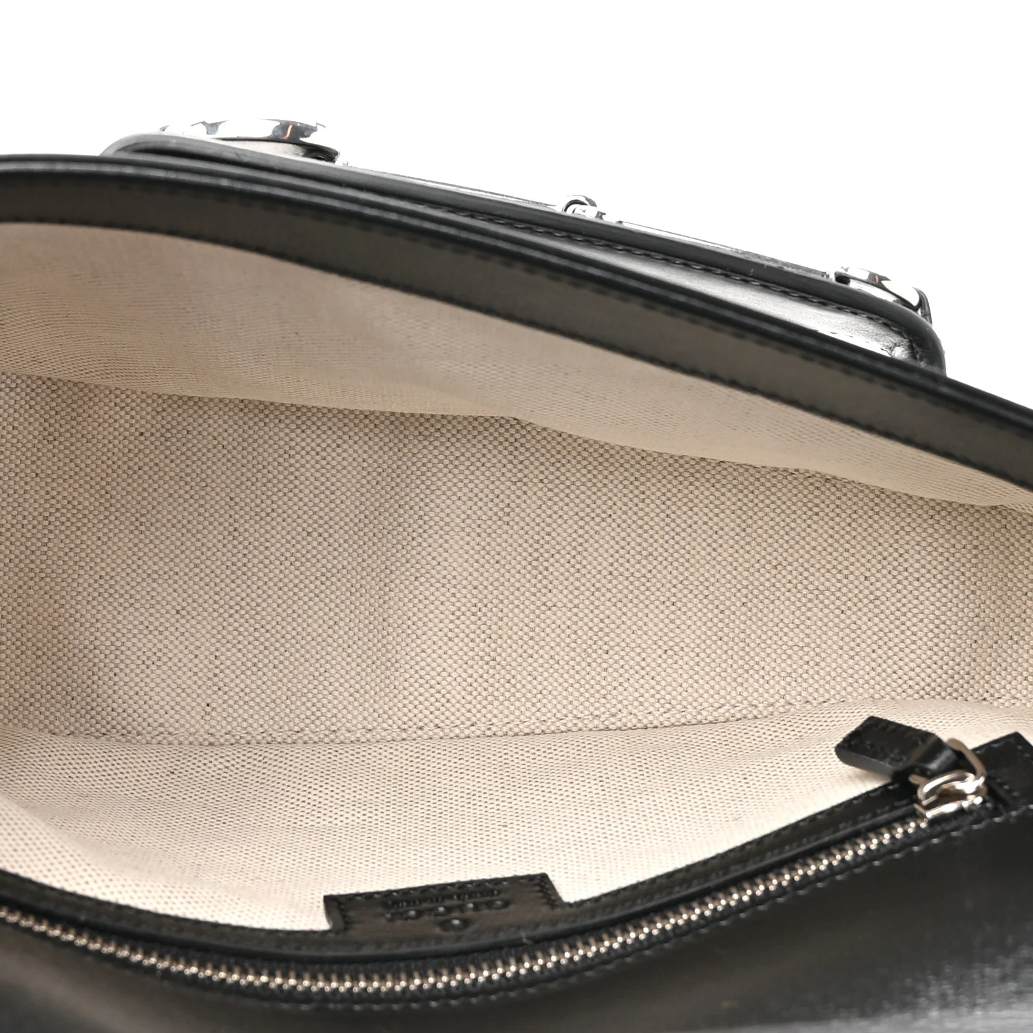 Azalea Calfskin Small Horsebit 1955 Asymmetric Shoulder Bag Black - Image 5