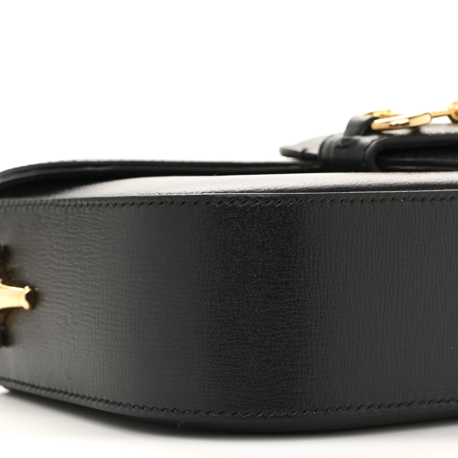 Azalea Calfskin Small Horsebit 1955 Chain Shoulder Bag Black - Image 9