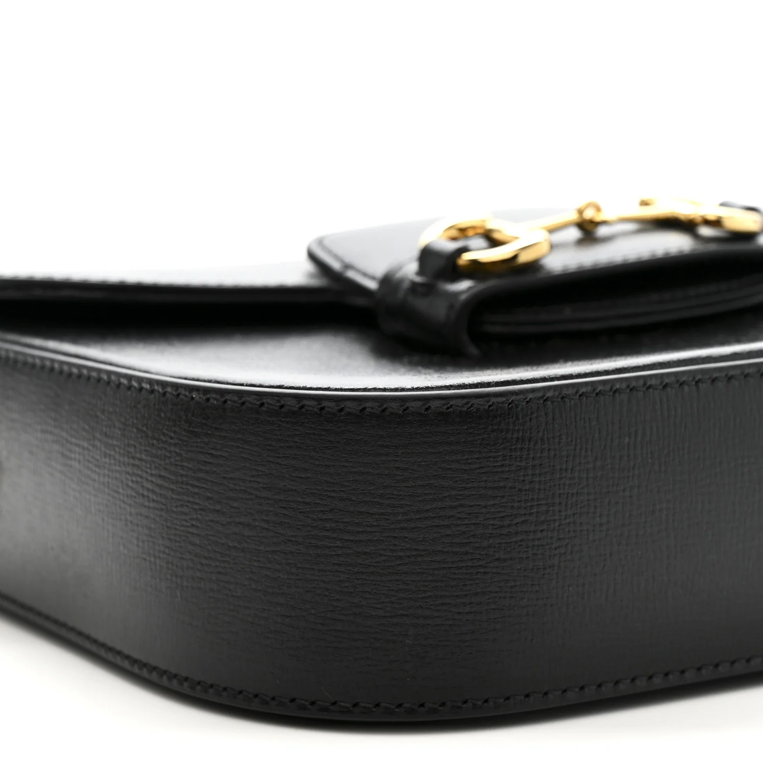 Azalea Calfskin Web Mini Horsebit 1955 Shoulder Bag Black - Image 10