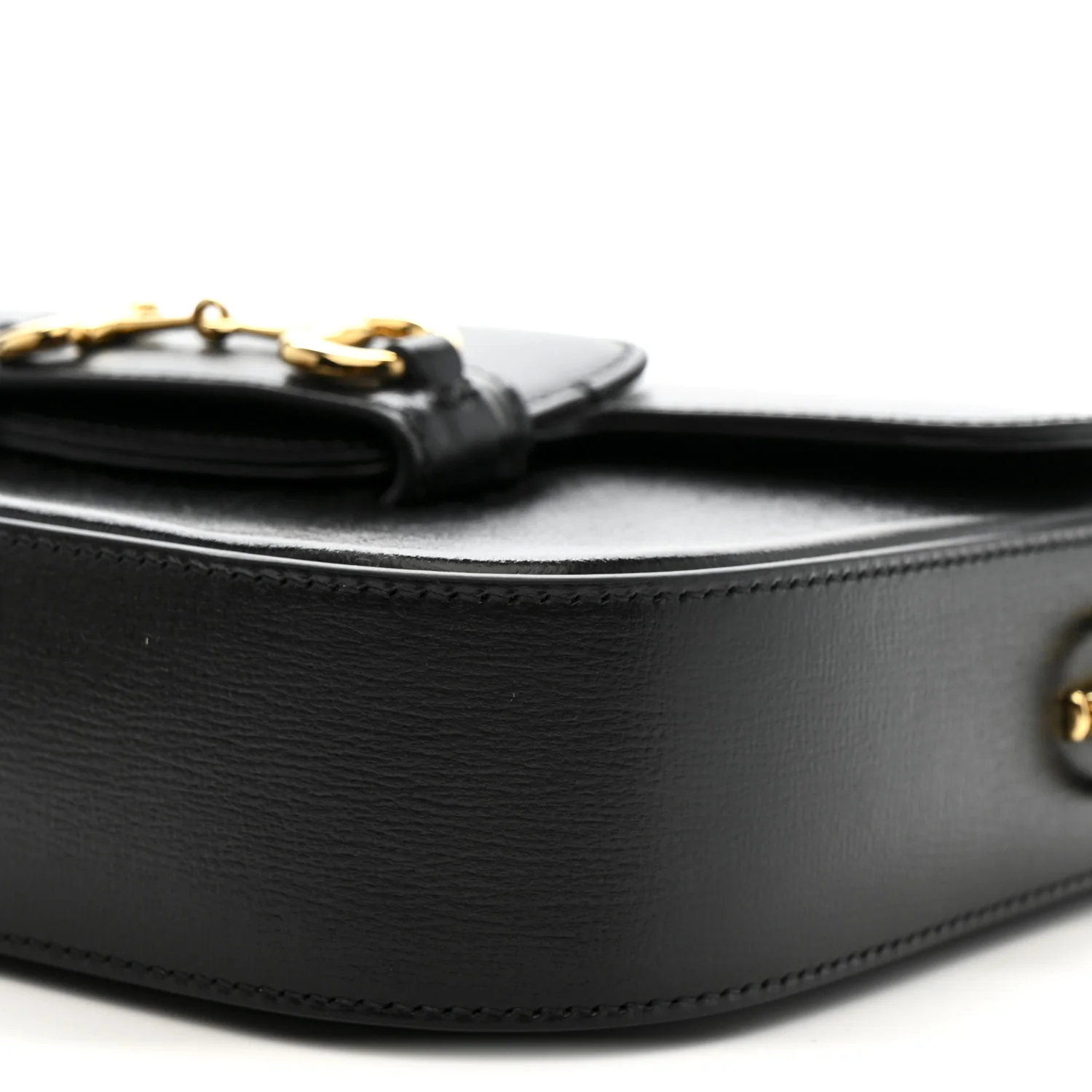 Azalea Calfskin Web Mini Horsebit 1955 Shoulder Bag Black - Image 11