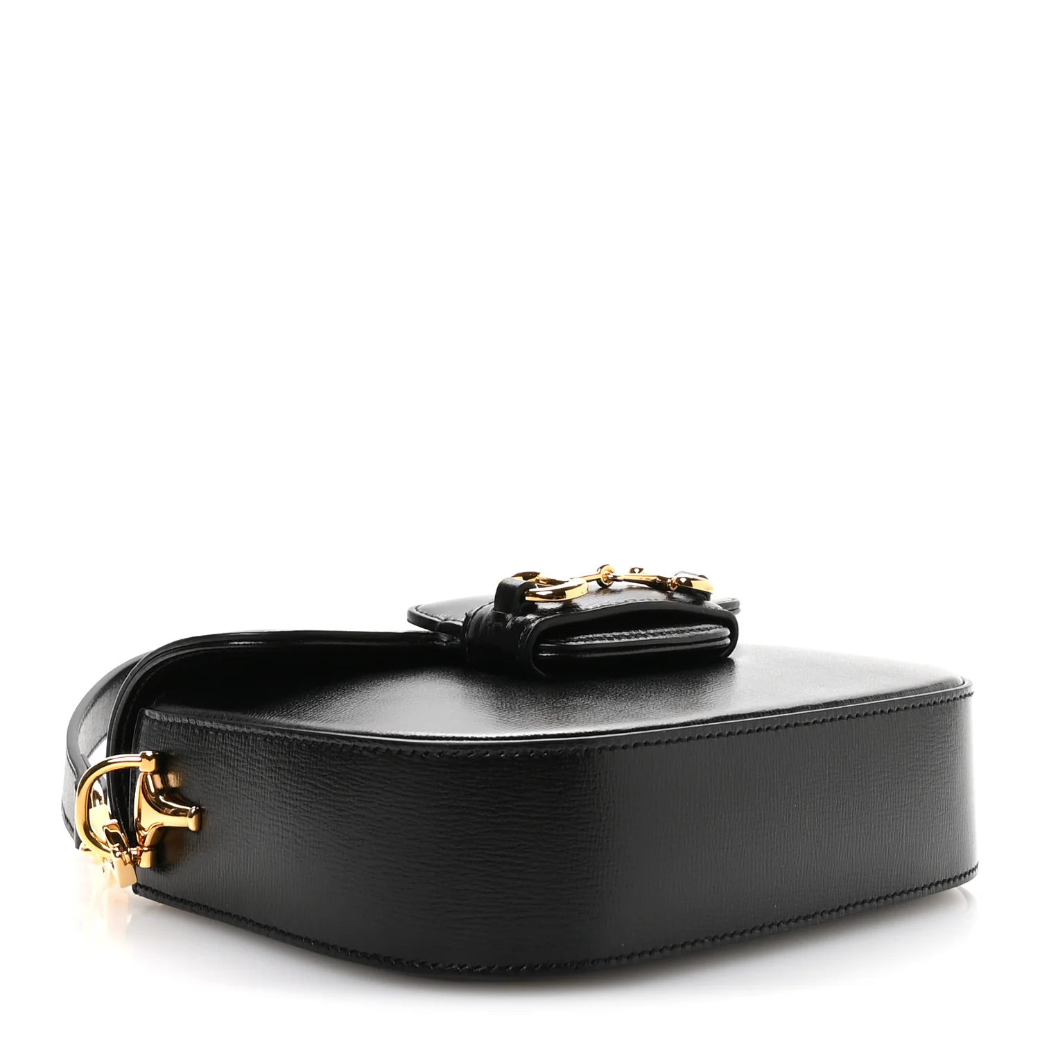 Azalea Calfskin Web Mini Horsebit 1955 Shoulder Bag Black - Image 4