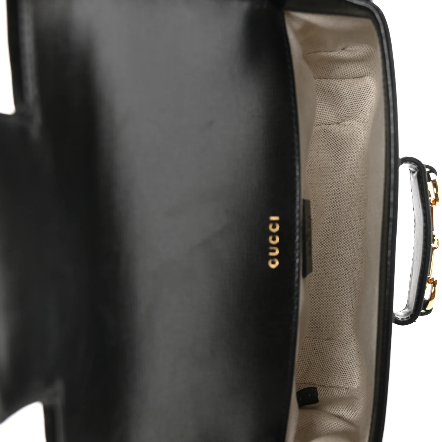Azalea Calfskin Web Mini Horsebit 1955 Shoulder Bag Black - Image 5