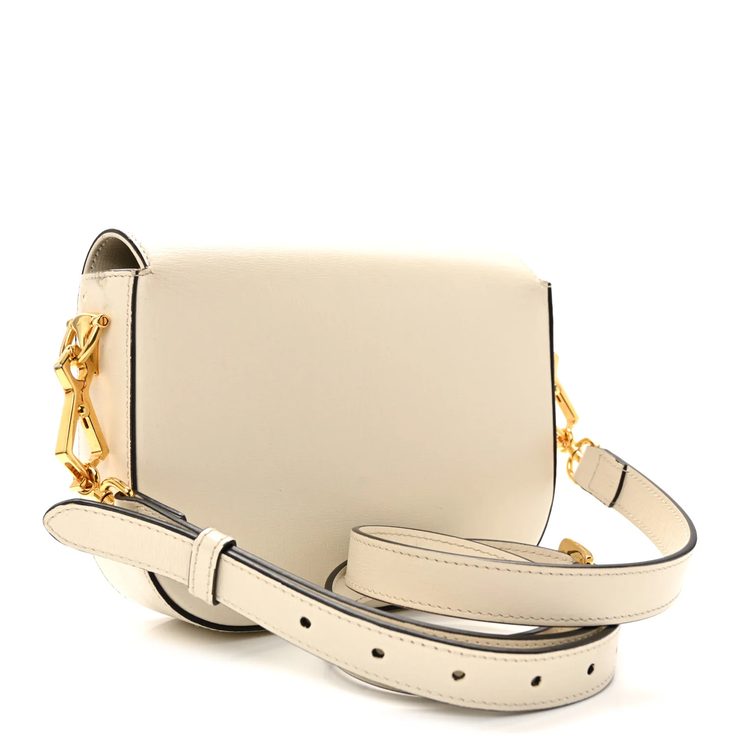 Azalea Calfskin Web Mini Horsebit 1955 Shoulder Bag Mystic White - Image 3