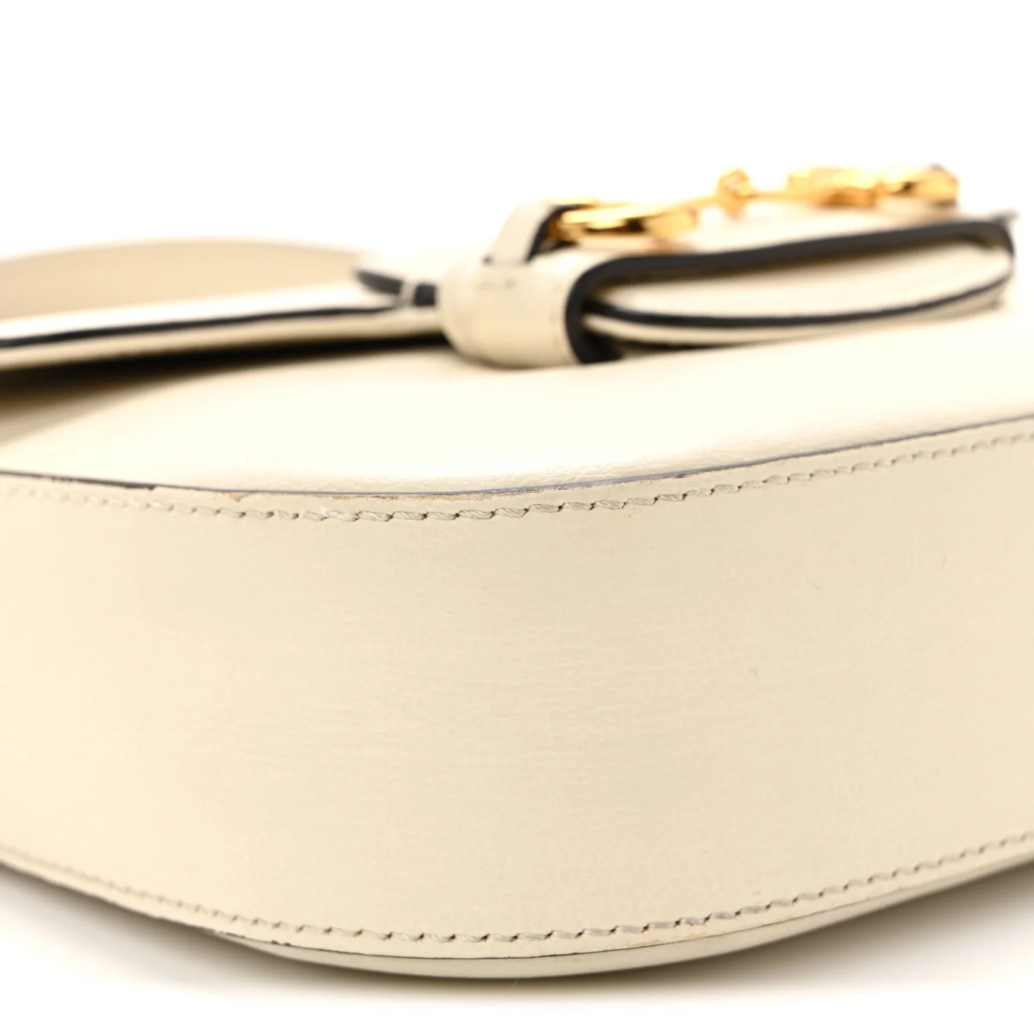 Azalea Calfskin Web Mini Horsebit 1955 Shoulder Bag Mystic White - Image 9