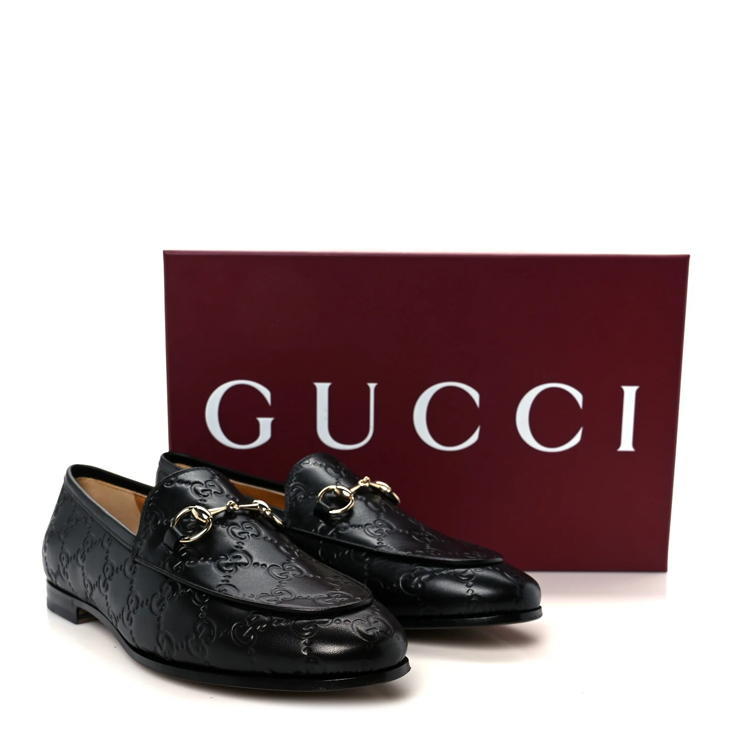 Betis Glamour Calfskin Guccissima Womens Jordaan Loafers 37 Black - Image 10