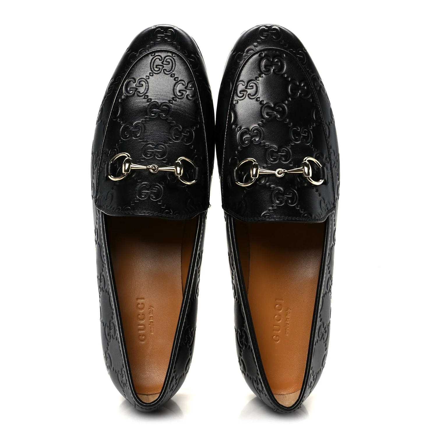 Betis Glamour Calfskin Guccissima Womens Jordaan Loafers 37 Black - Image 3