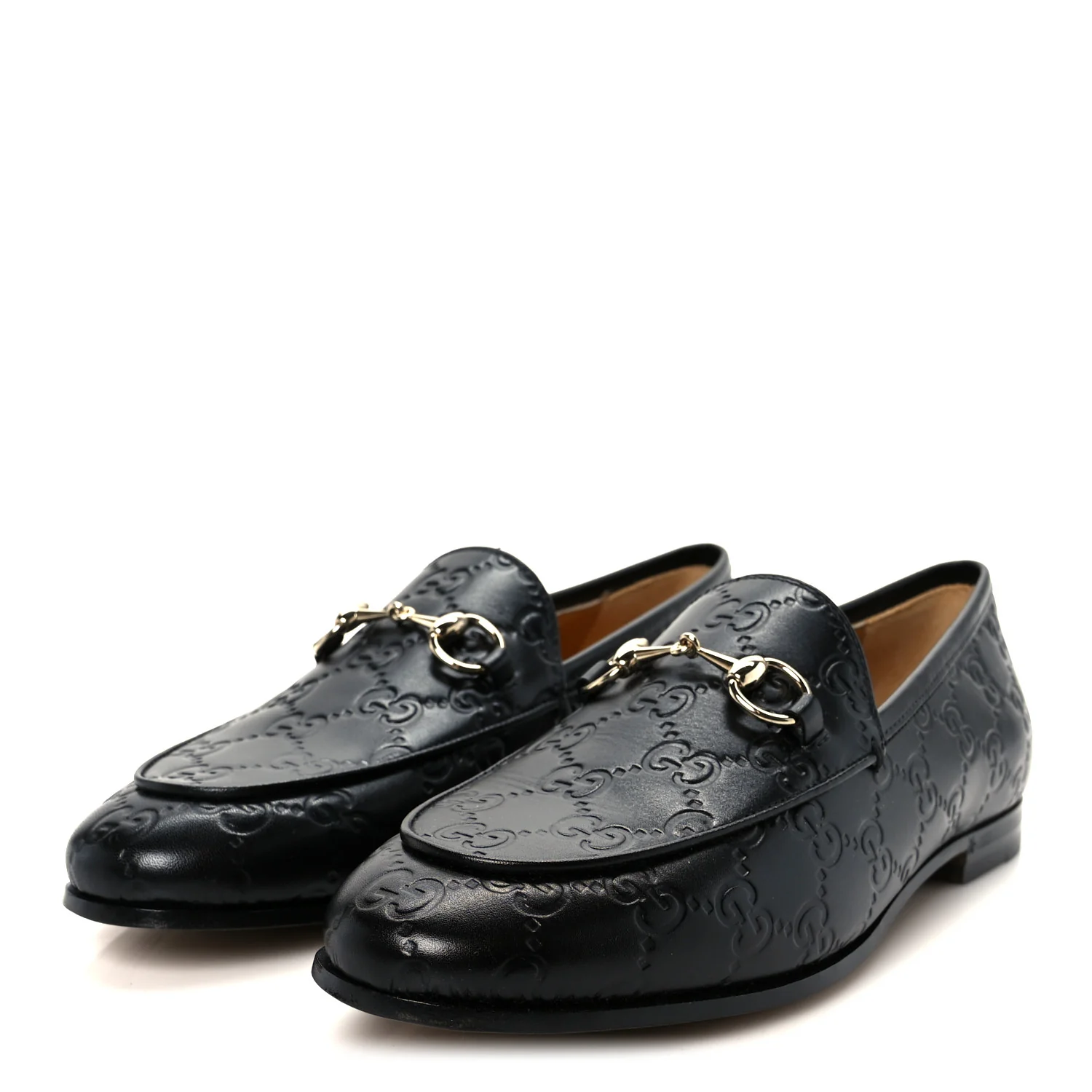 Betis Glamour Calfskin Guccissima Womens Jordaan Loafers 37 Black - Image 4