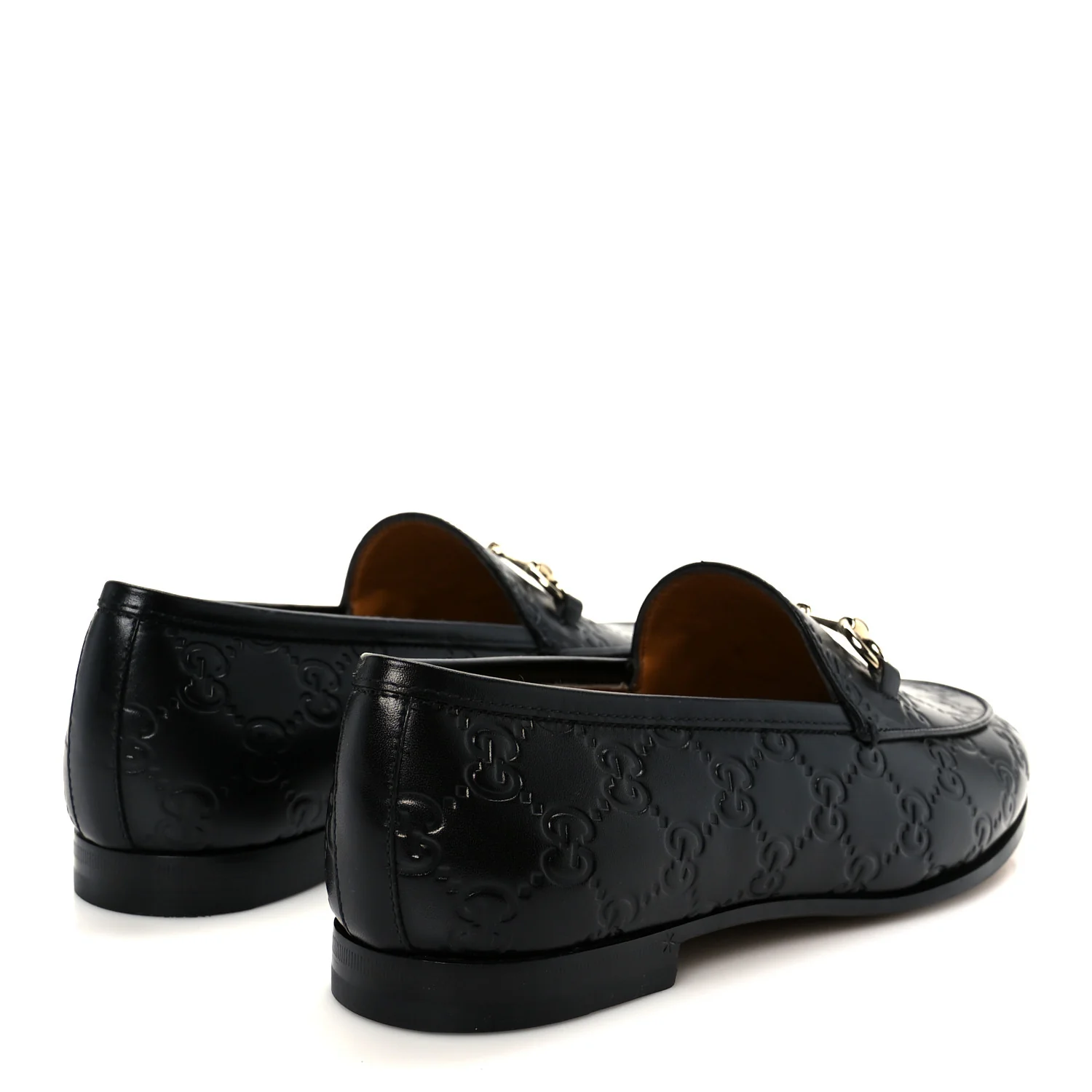 Betis Glamour Calfskin Guccissima Womens Jordaan Loafers 37 Black - Image 5