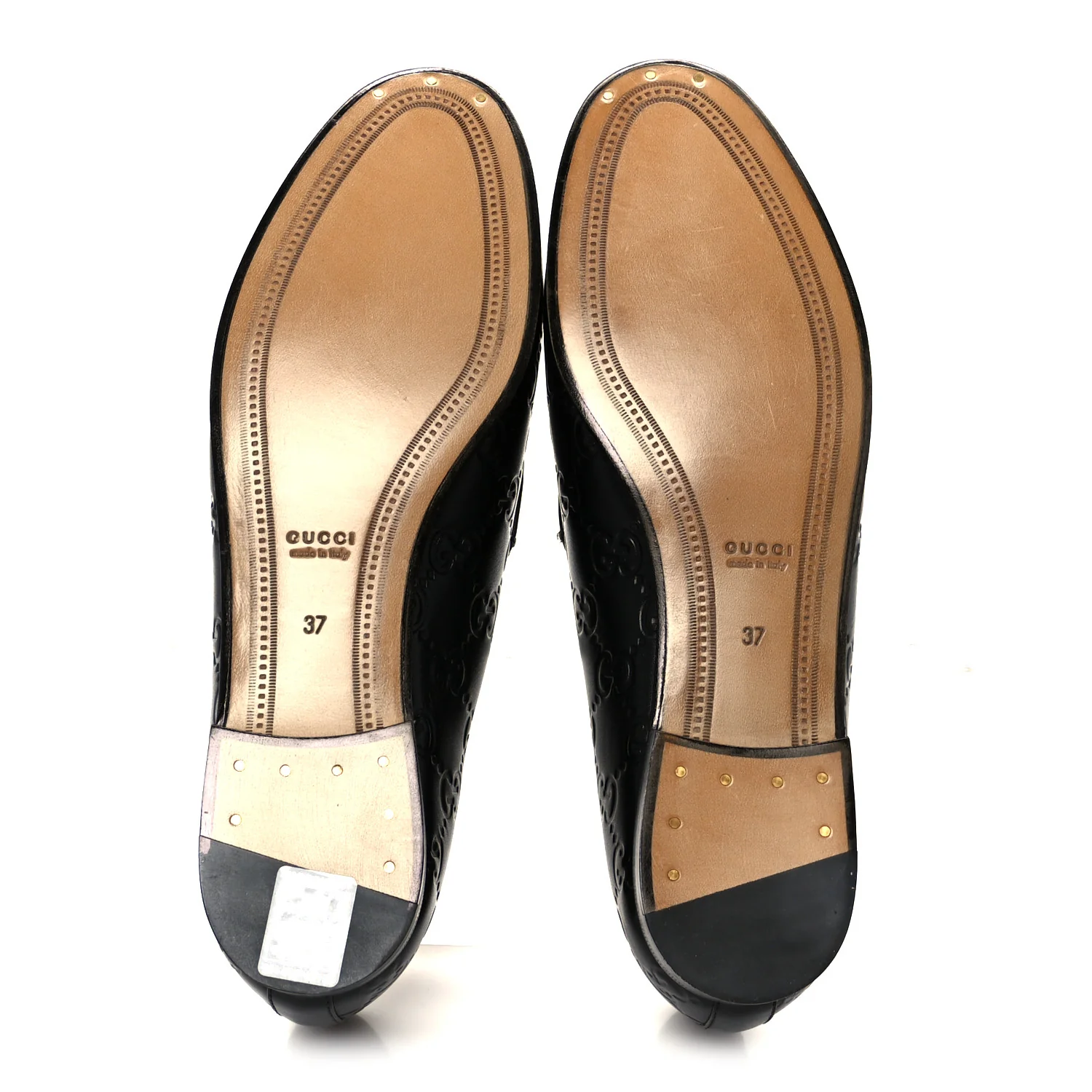 Betis Glamour Calfskin Guccissima Womens Jordaan Loafers 37 Black - Image 6