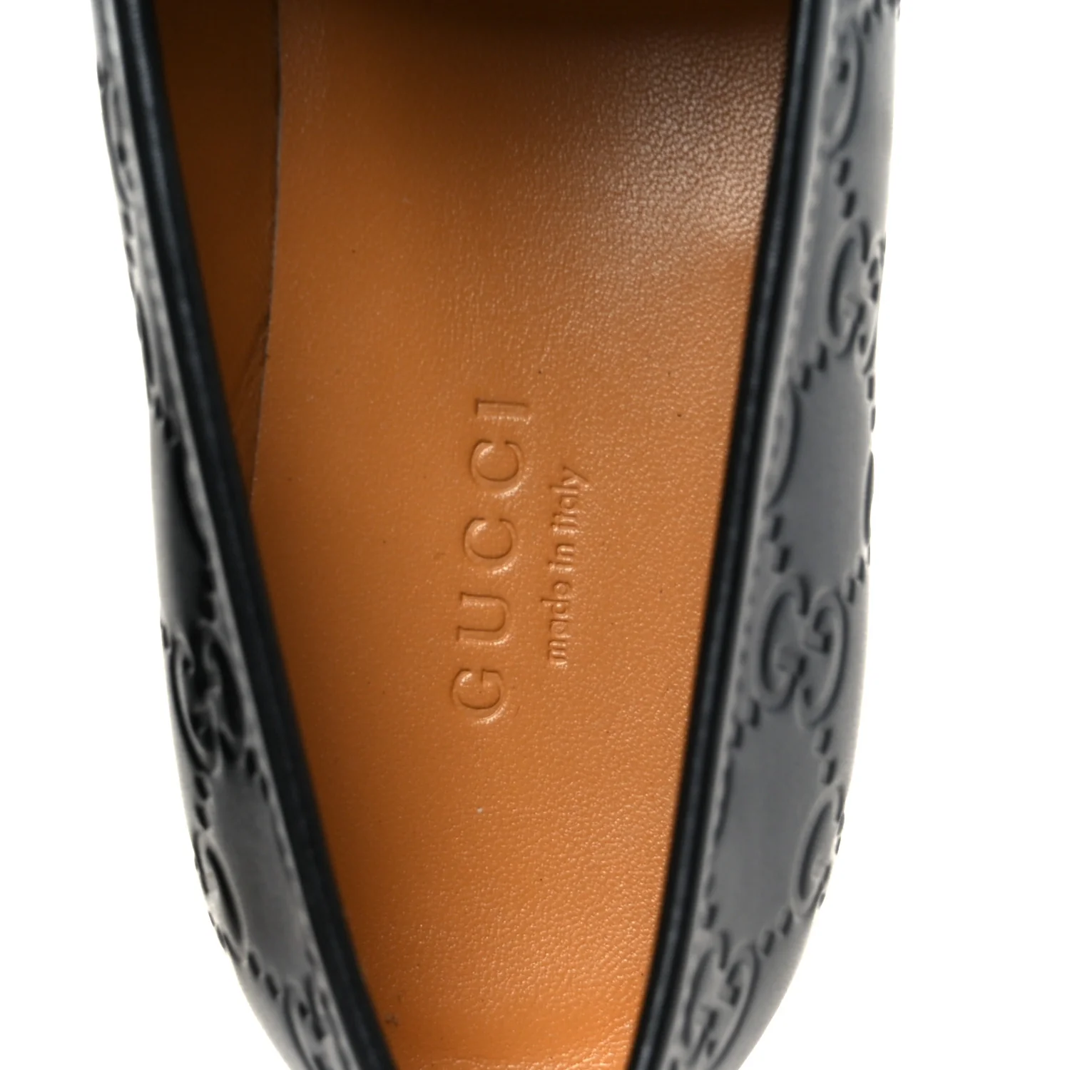 Betis Glamour Calfskin Guccissima Womens Jordaan Loafers 37 Black - Image 7