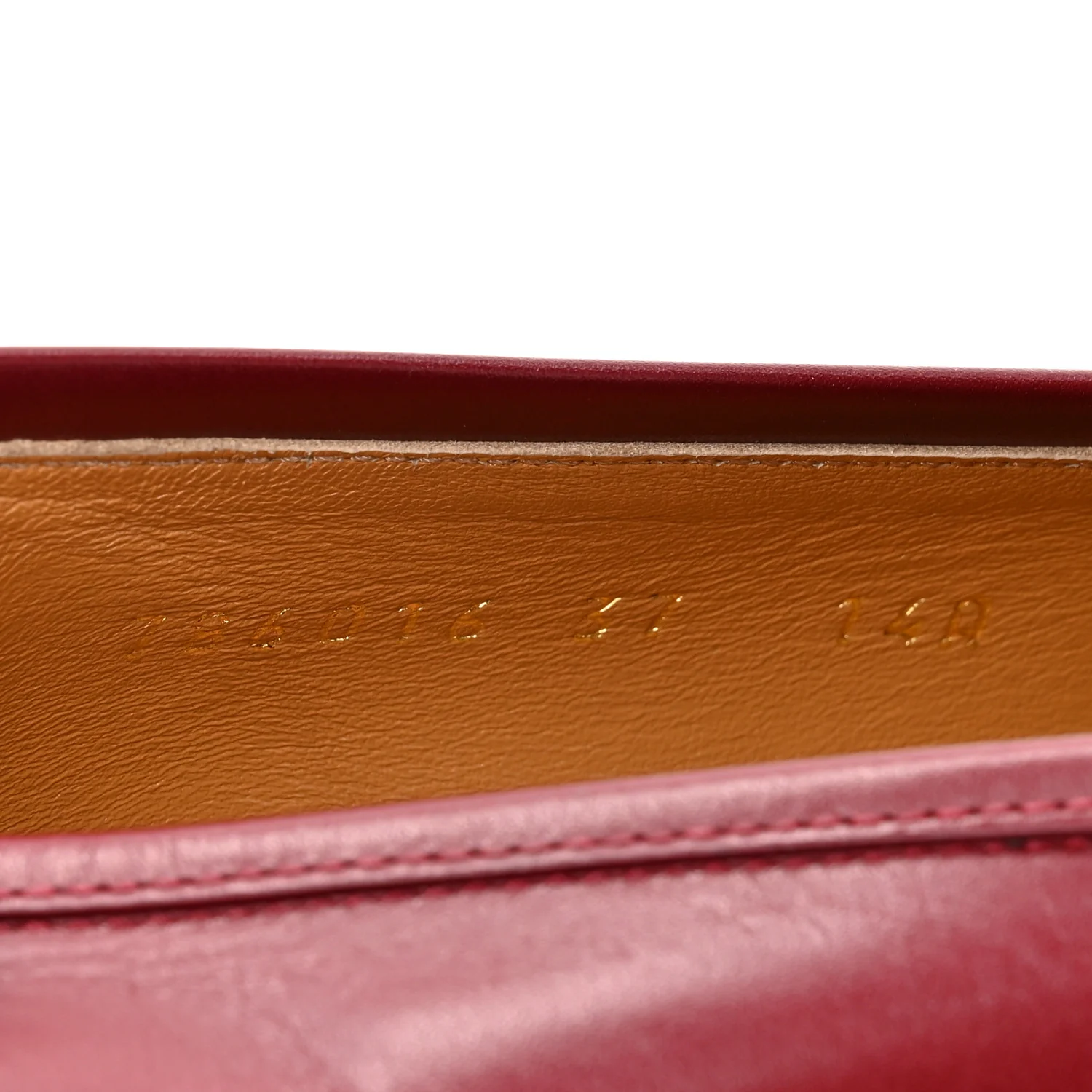 Betis Glamour Calfskin Womens Jordaan Loafers 37 Rosso Ancora - Image 9
