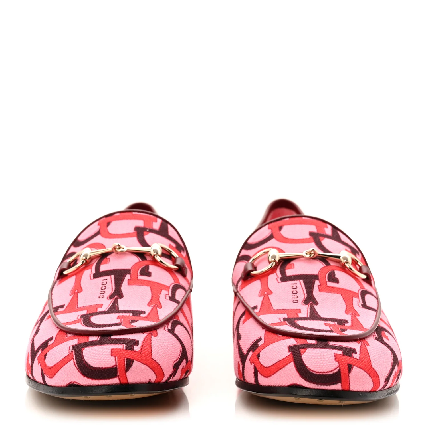 Betis Glamour Canvas Horsebit Print Womens Jordaan Loafers 39.5 Pink Rosso Ancora - Image 2