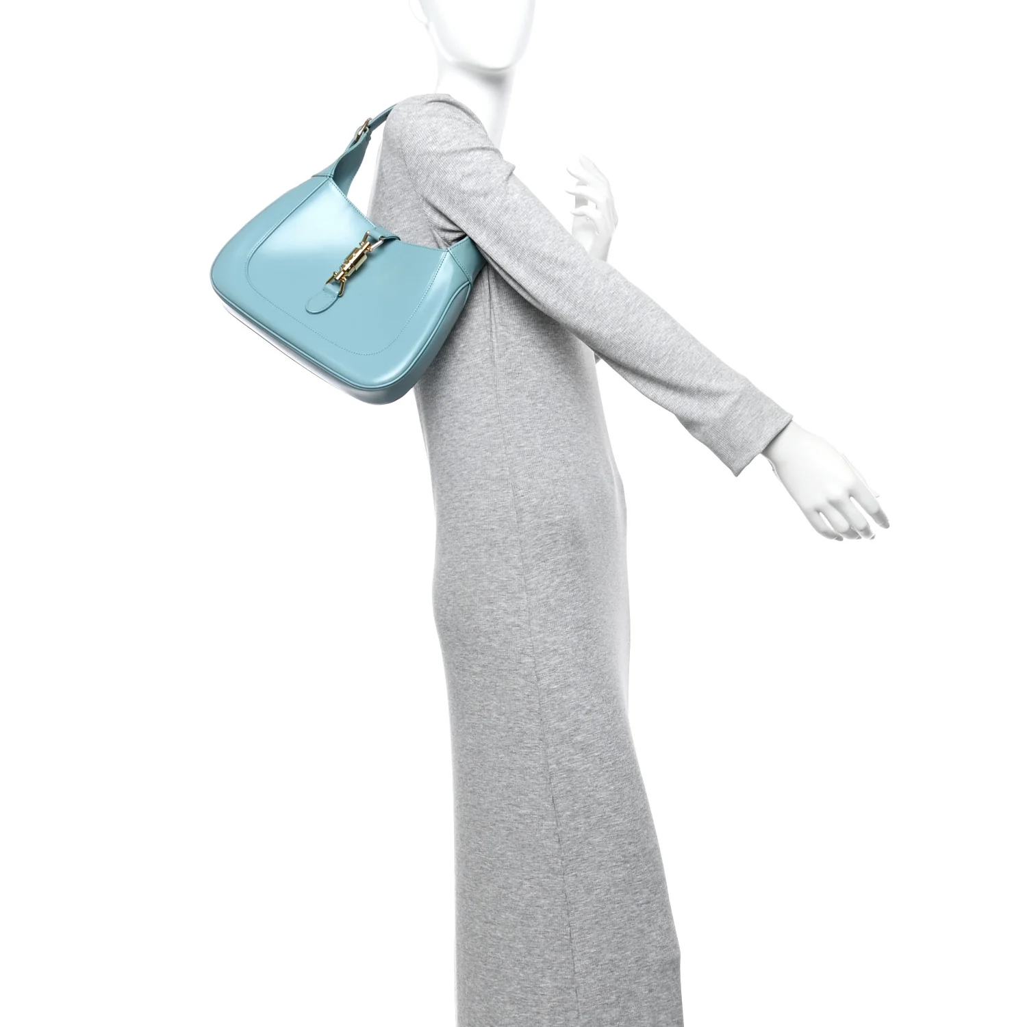 Boarded Dyana Lux Calfskin Small Jackie 1961 Hobo Dusty Azure - Image 2
