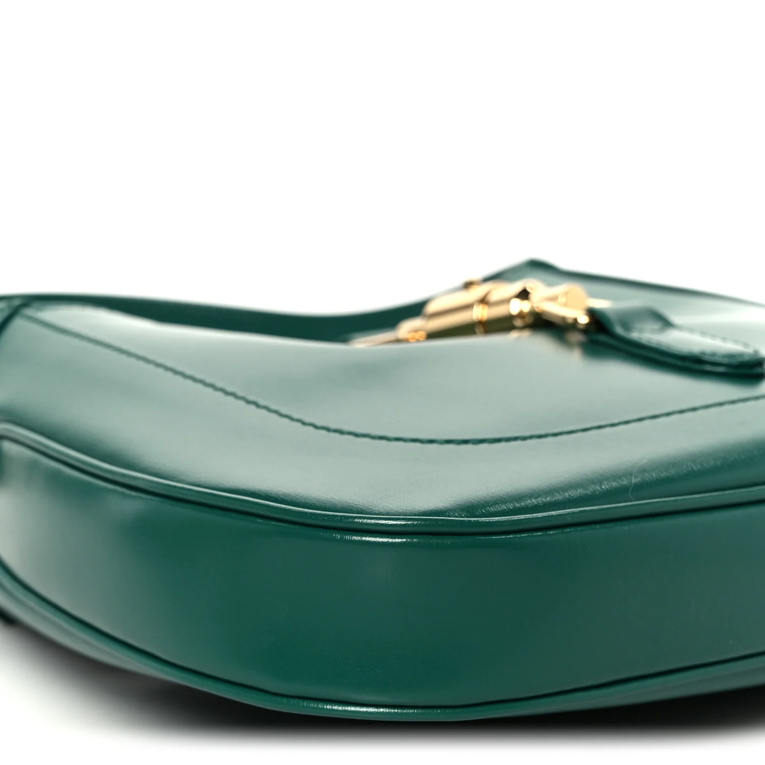 Boarded Dyana Lux Calfskin Small Jackie 1961 Hobo Emerald - Image 10