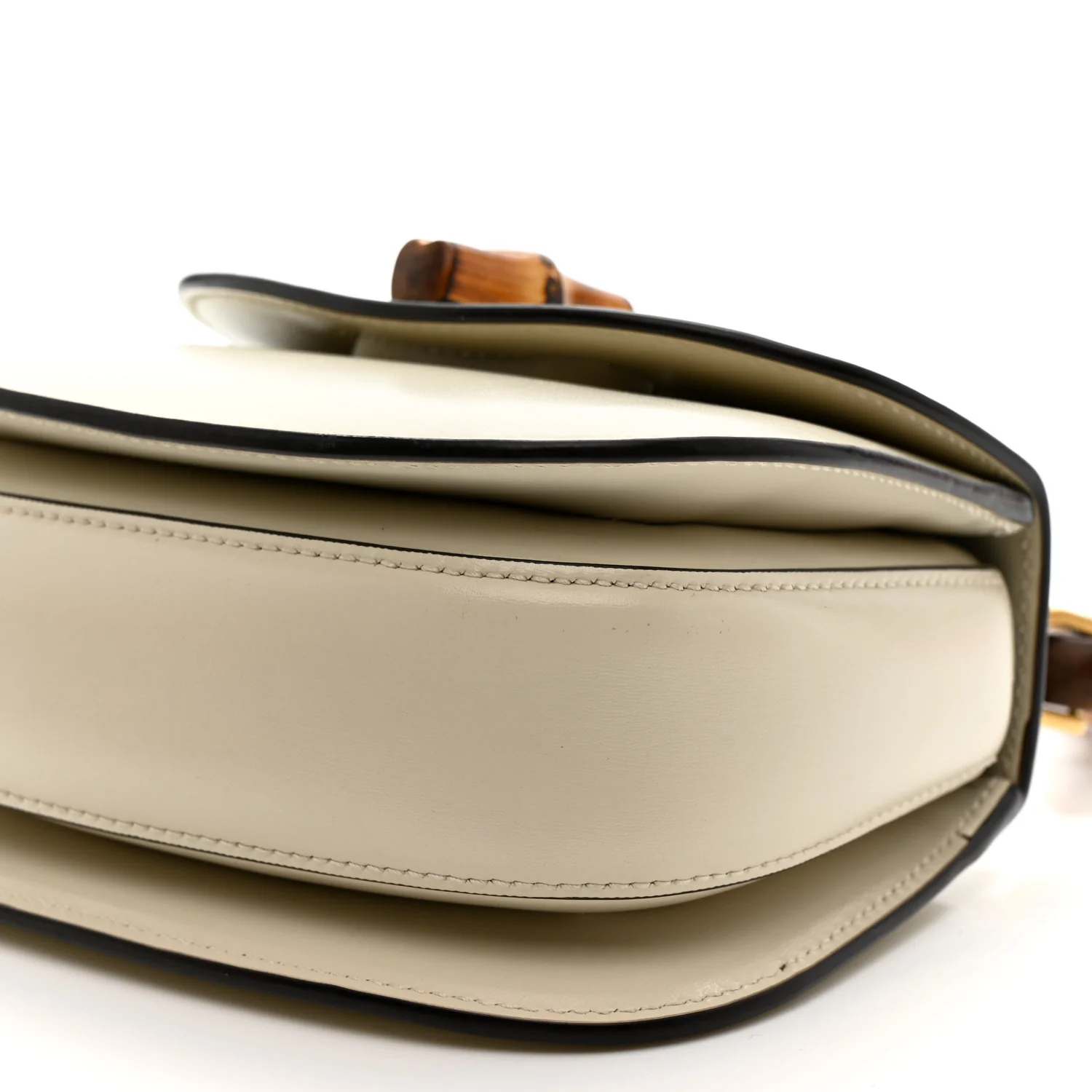Boarded Dyana Lux Calfskin Web Mini Bamboo 1947 Top Handle Bag  Mystic White - Image 10