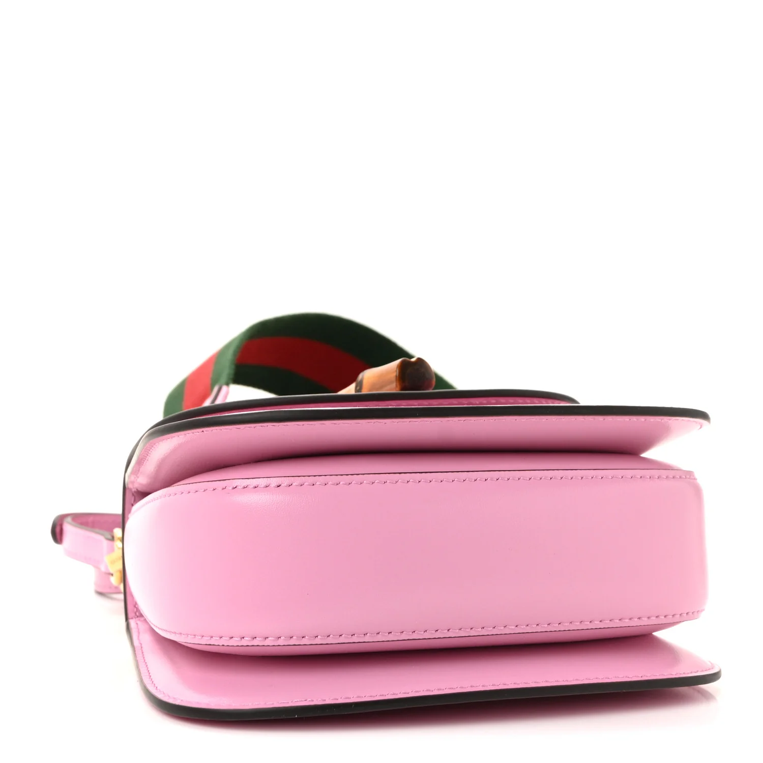 Boarded Dyana Lux Calfskin Web Mini Bamboo 1947 Top Handle Bag Nice Pink - Image 4
