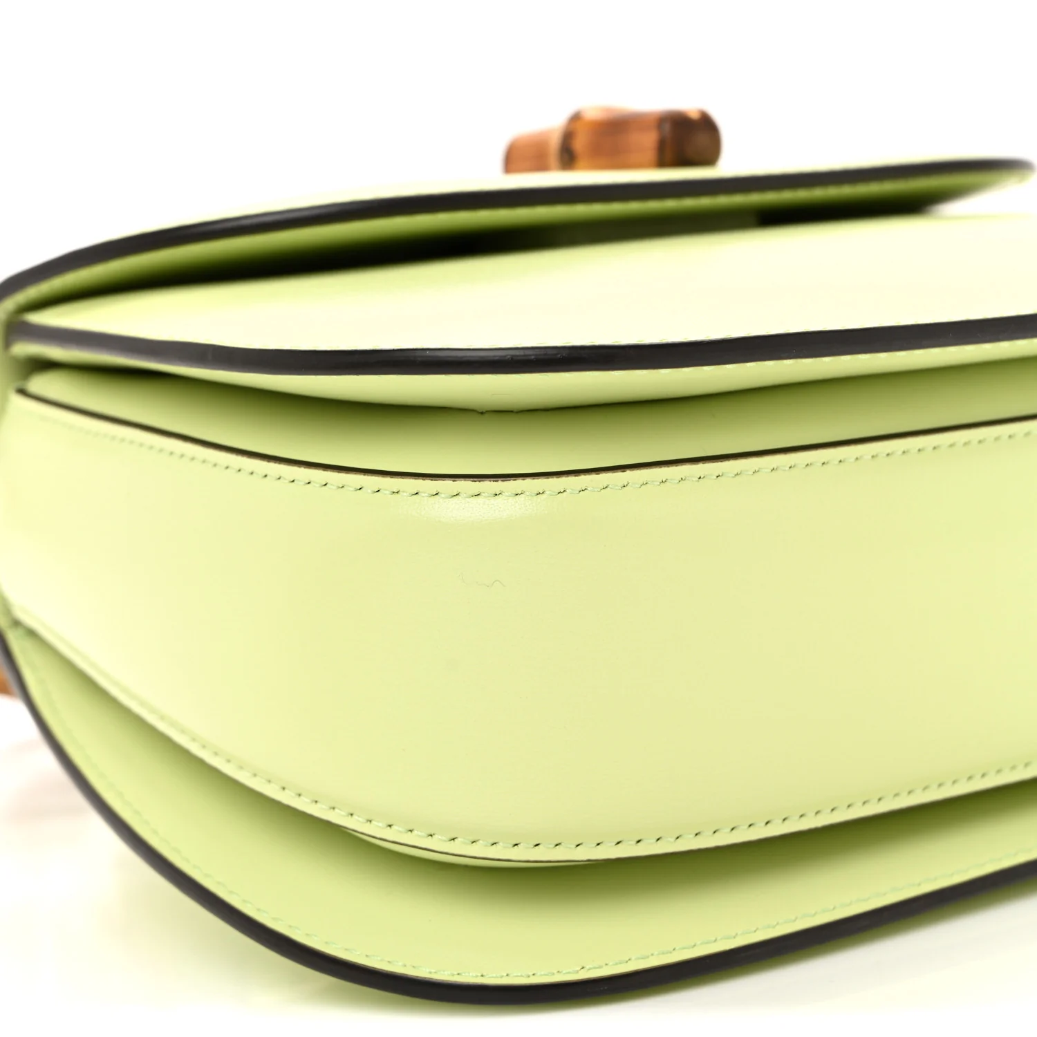 Boarded Dyana Lux Calfskin Web Small Bamboo 1947 Top Handle Bag Light Green - Image 10