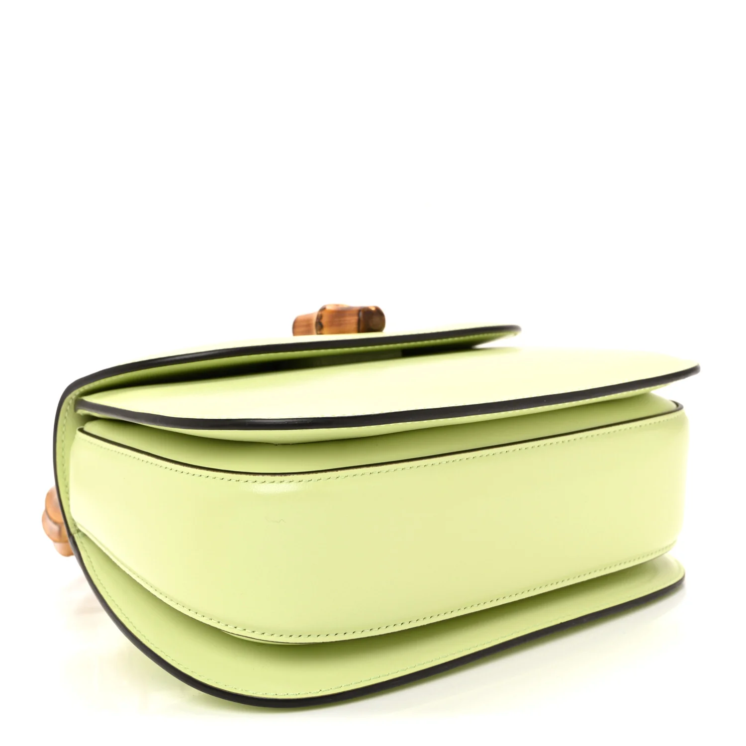 Boarded Dyana Lux Calfskin Web Small Bamboo 1947 Top Handle Bag Light Green - Image 5