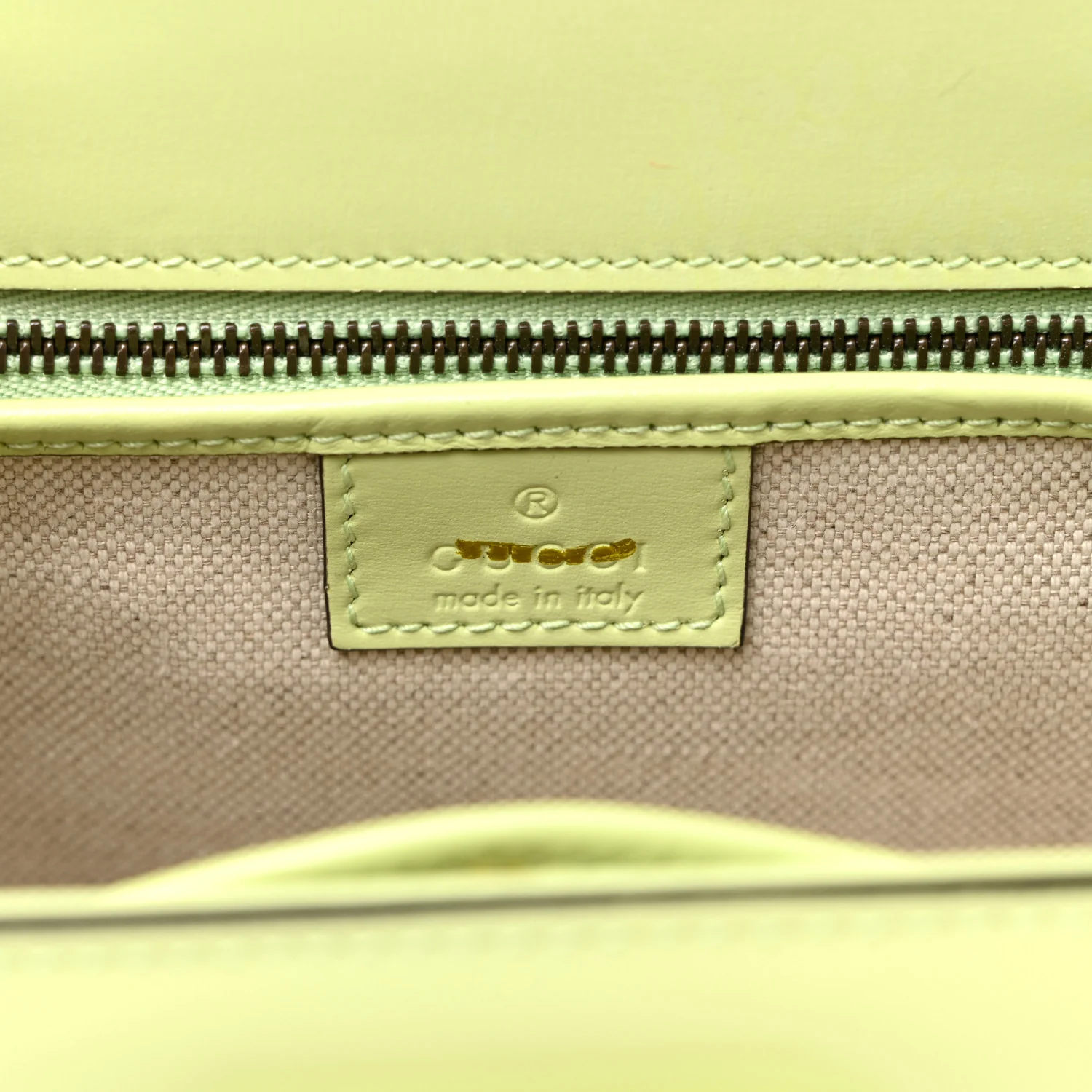 Boarded Dyana Lux Calfskin Web Small Bamboo 1947 Top Handle Bag Light Green - Image 7