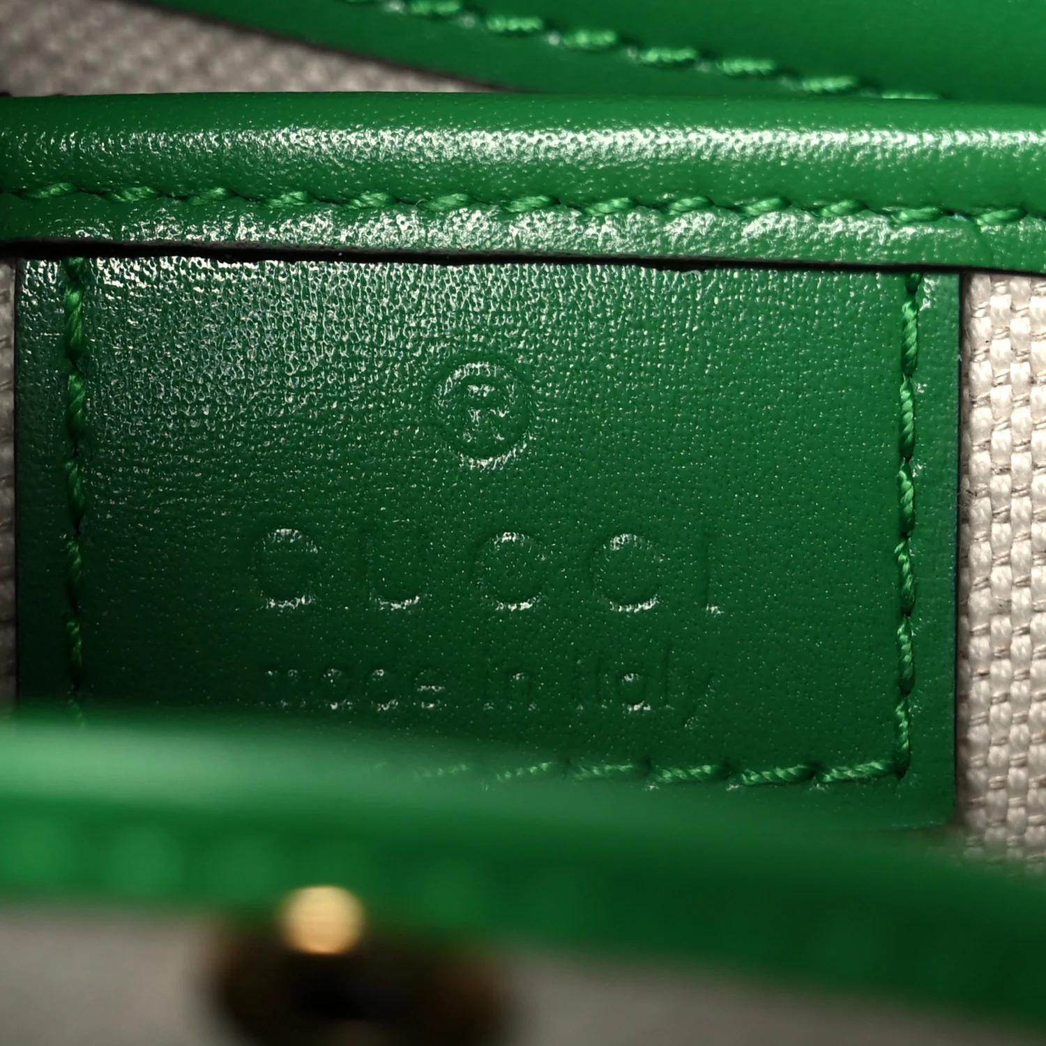 Boarded Dyana Lux Calfskin Web Small Bamboo 1947 Top Handle Bag Spring Green - Image 7