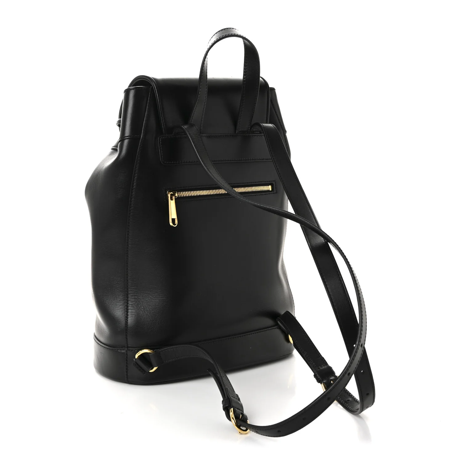 Boarded Plutone Calfskin Horsebit 1955 Single Buckle Backpack Black - Image 3