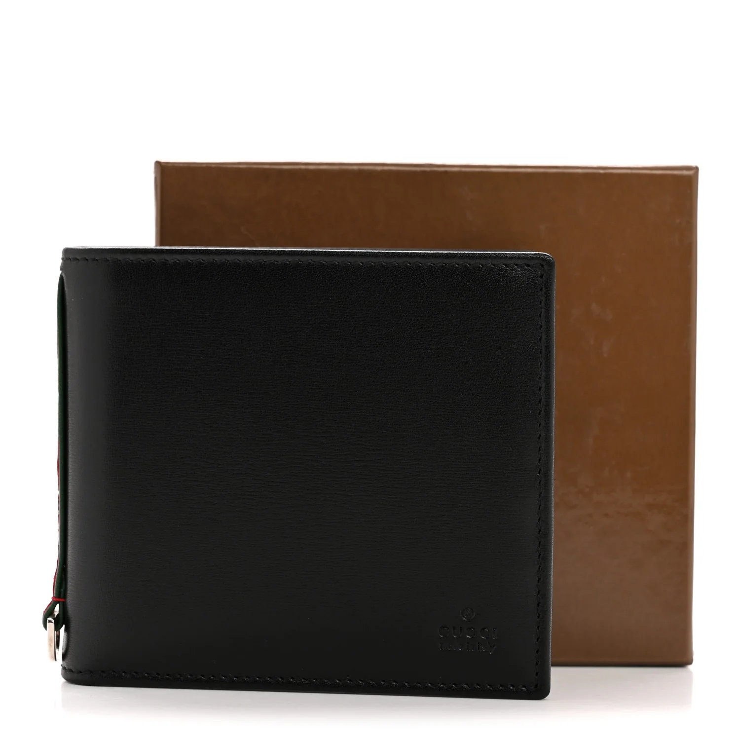 Calfskin Abbey Men's Wallet Black - Image 8
