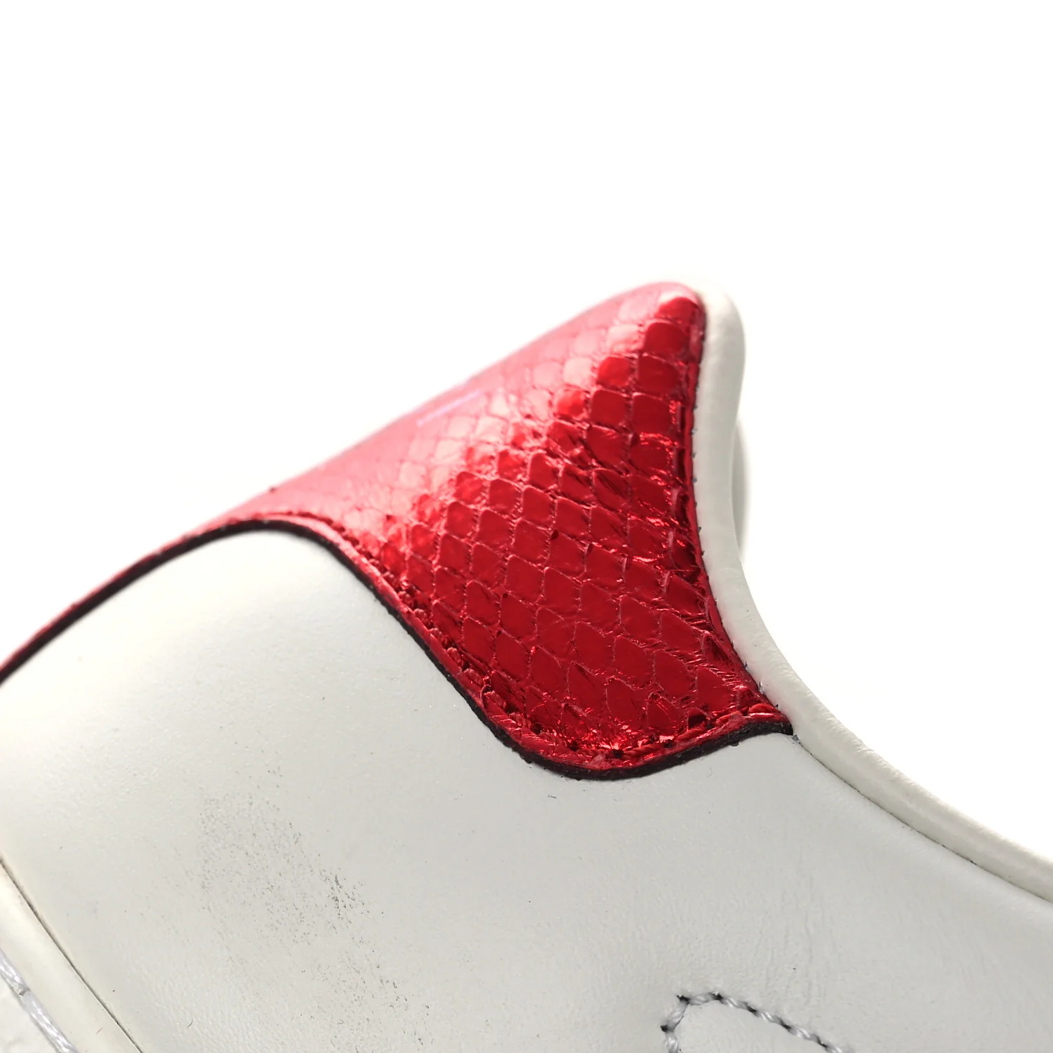 Calfskin Ayers Bee Embroidered Womens Ace Sneakers 36 White Green - Image 12