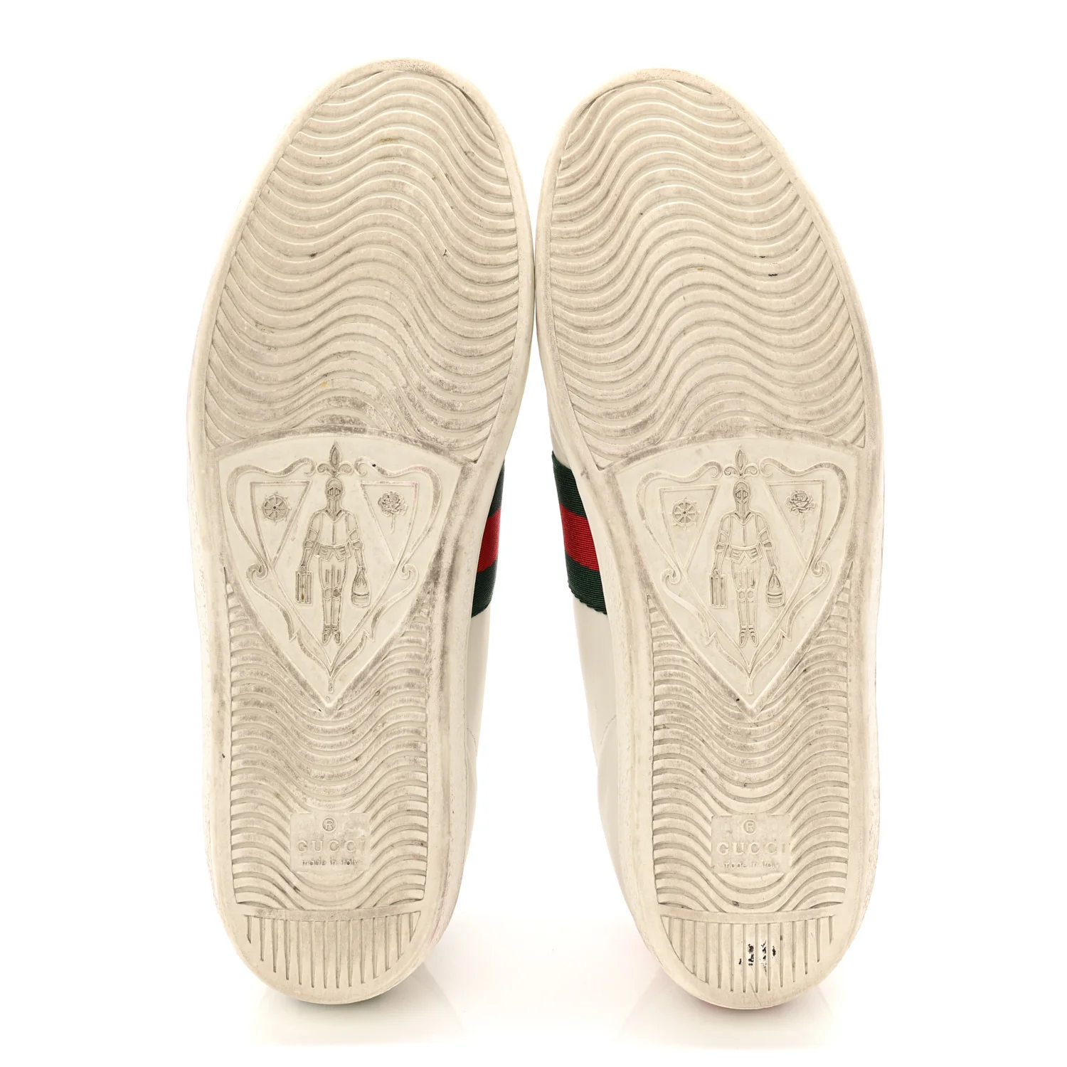 Calfskin Ayers Bee Embroidered Womens Ace Sneakers 39.5 White Green - Image 10