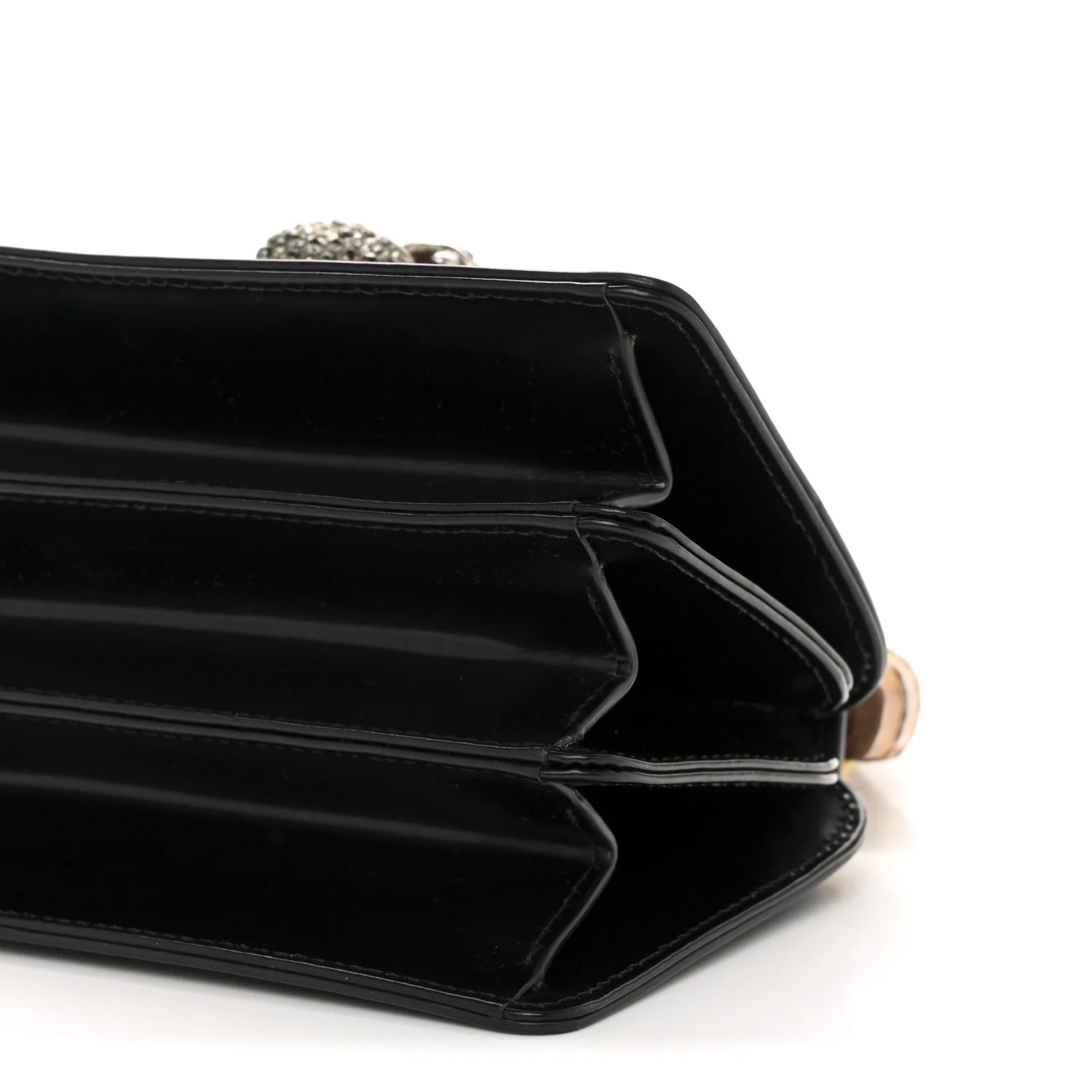 Calfskin Bamboo Mini Thiara Top Handle Bag Black - Image 10