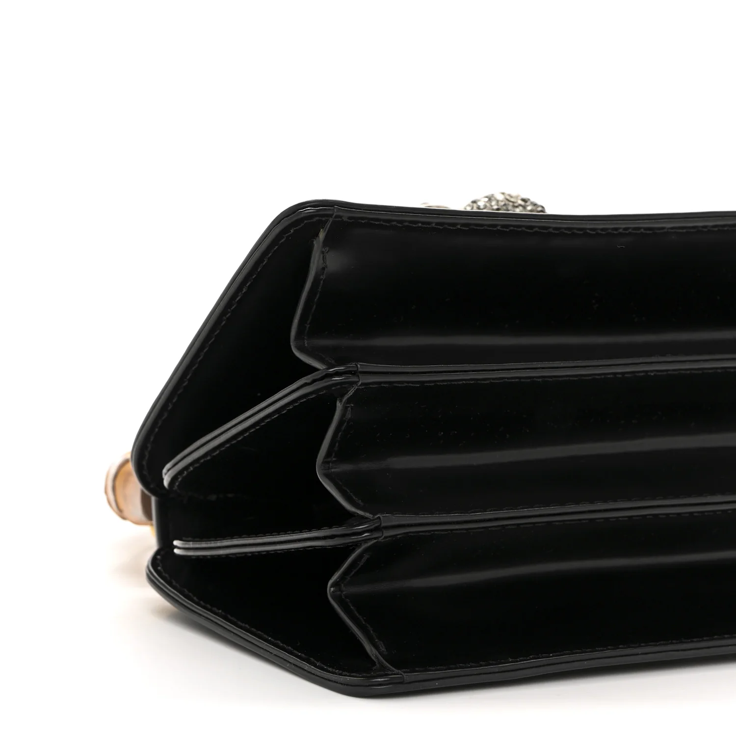 Calfskin Bamboo Mini Thiara Top Handle Bag Black - Image 9