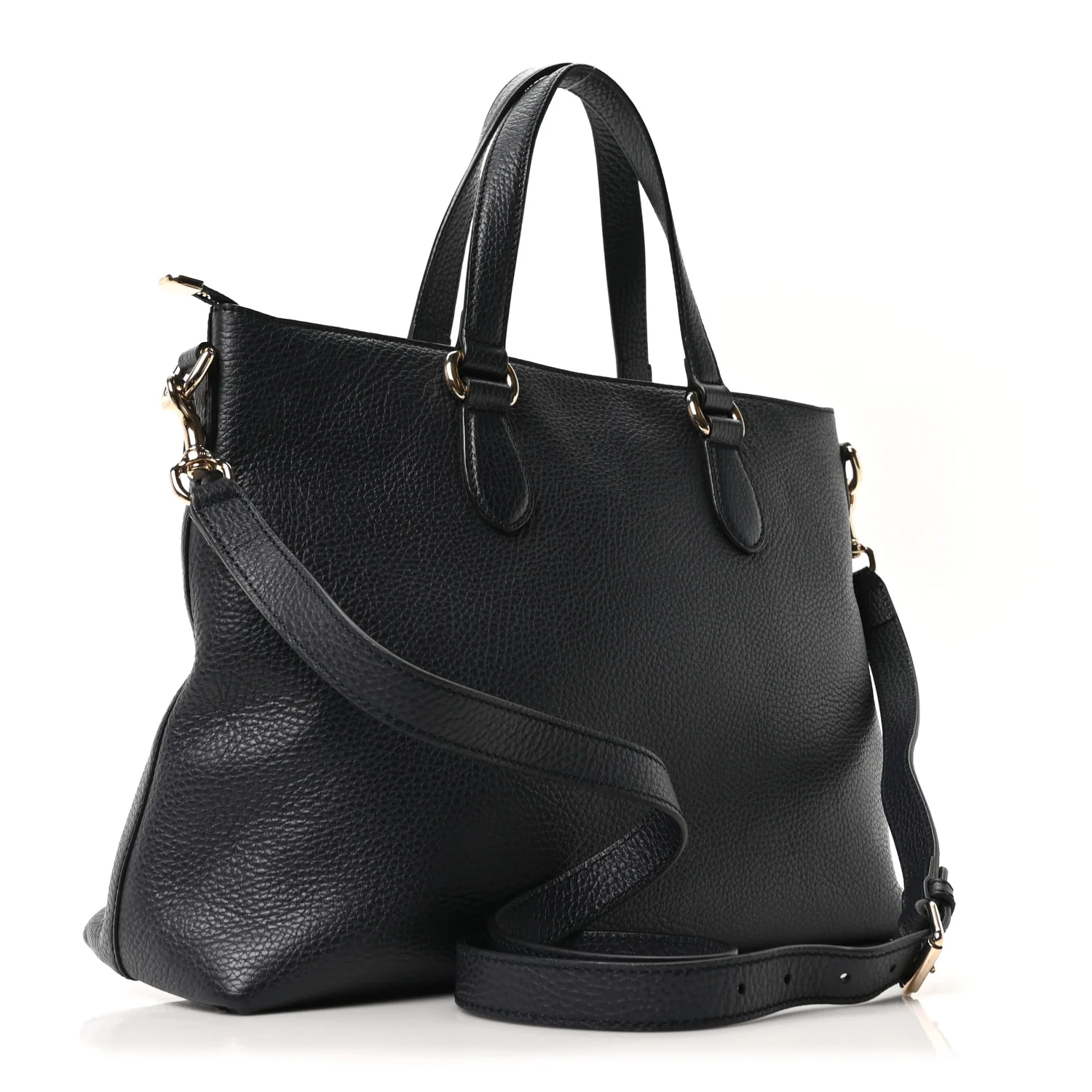 Calfskin Bamboo Tassel Top Handle Tote Blue - Image 3