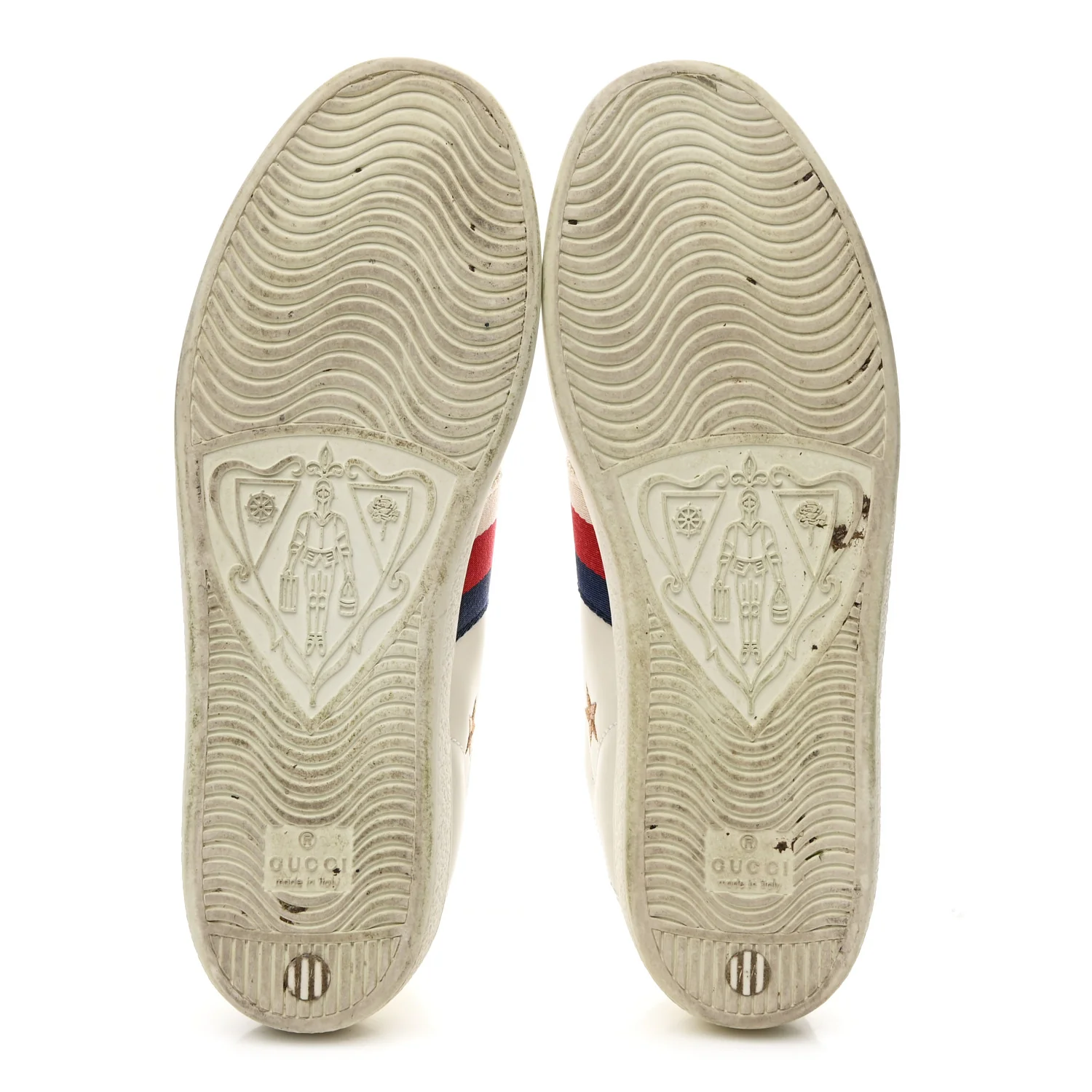 Calfskin Bee Star Embroidered Sylvie Web Ace Sneakers 37.5 White - Image 6