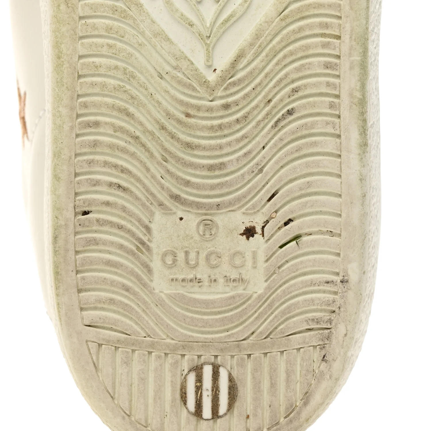Calfskin Bee Star Embroidered Sylvie Web Ace Sneakers 37.5 White - Image 7