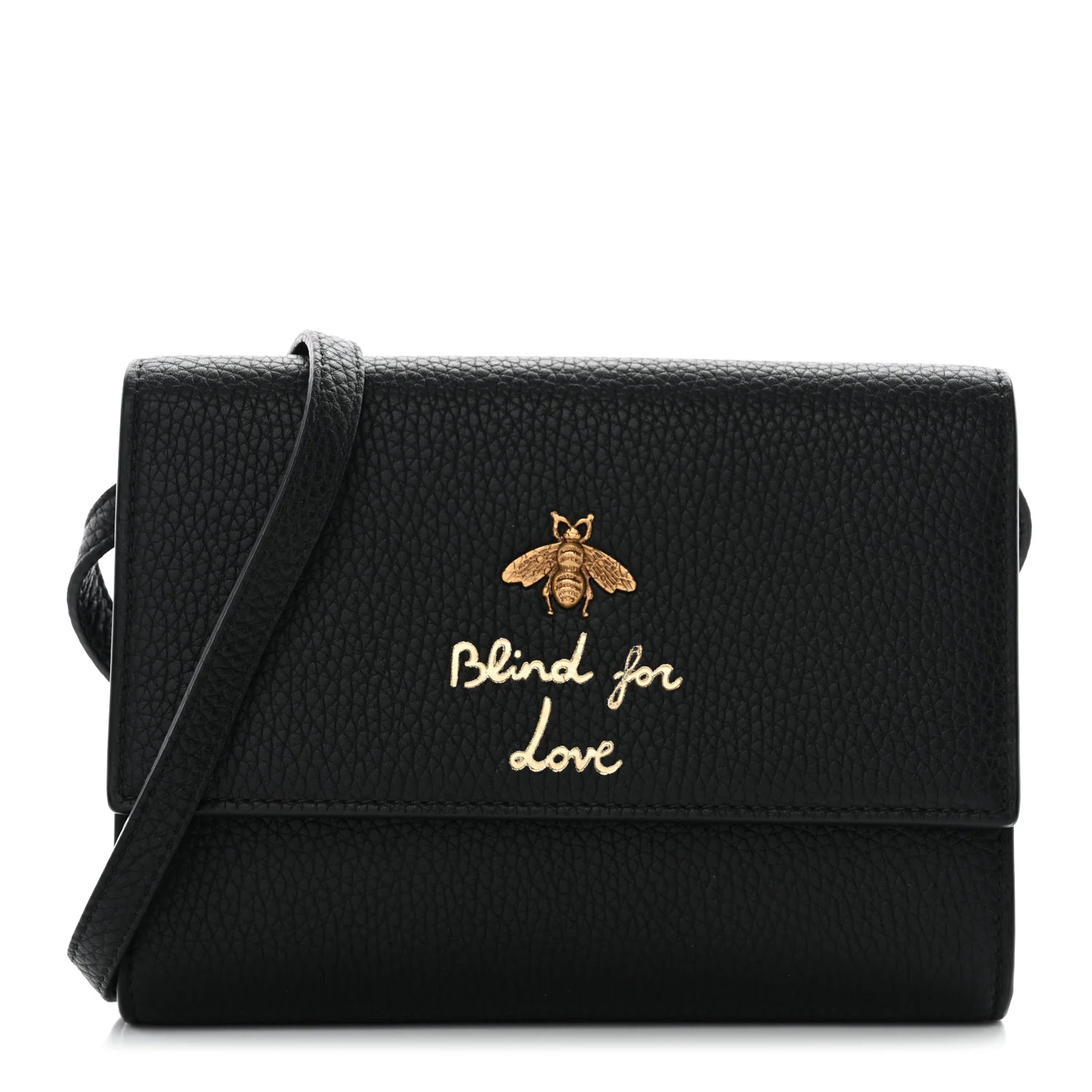 Calfskin Blind For Love Crossbody Black