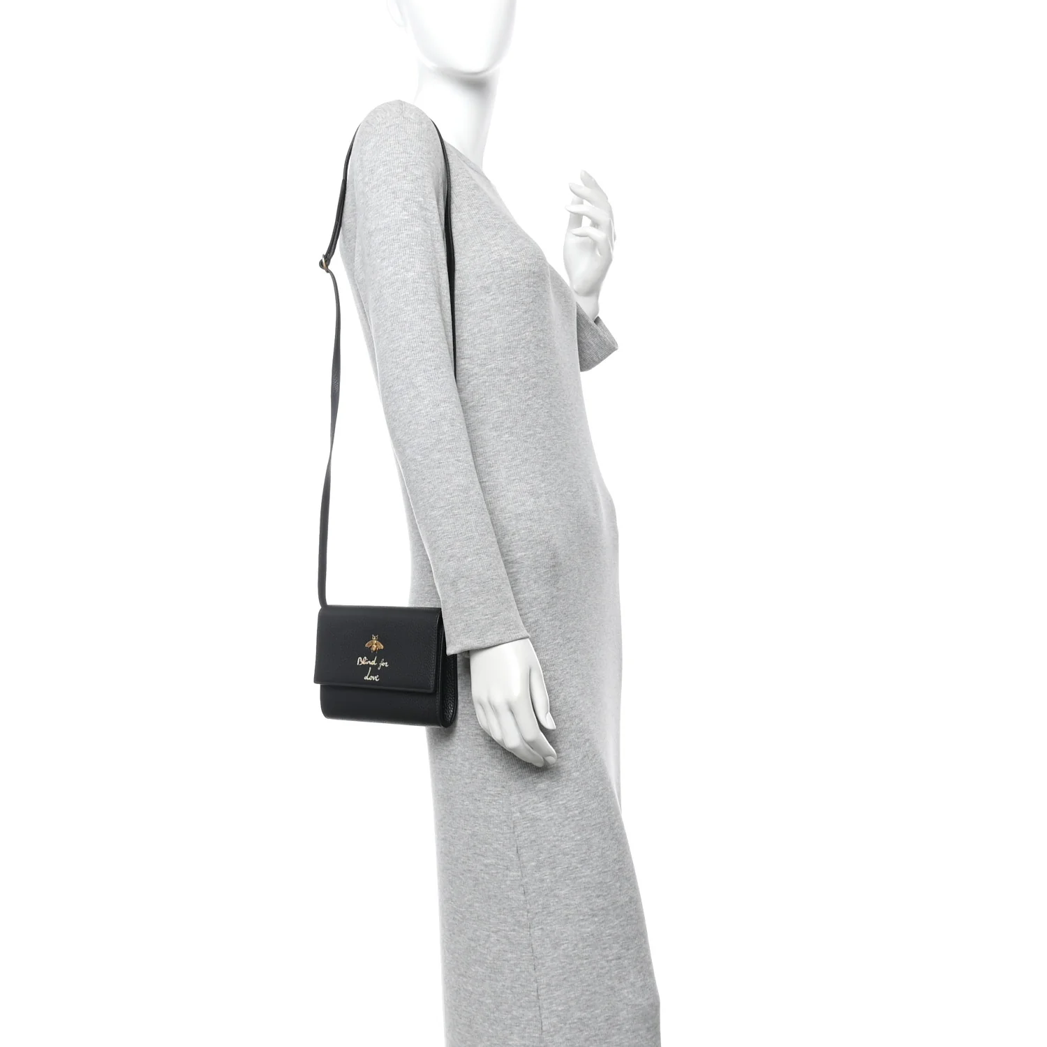Calfskin Blind For Love Crossbody Black - Image 2