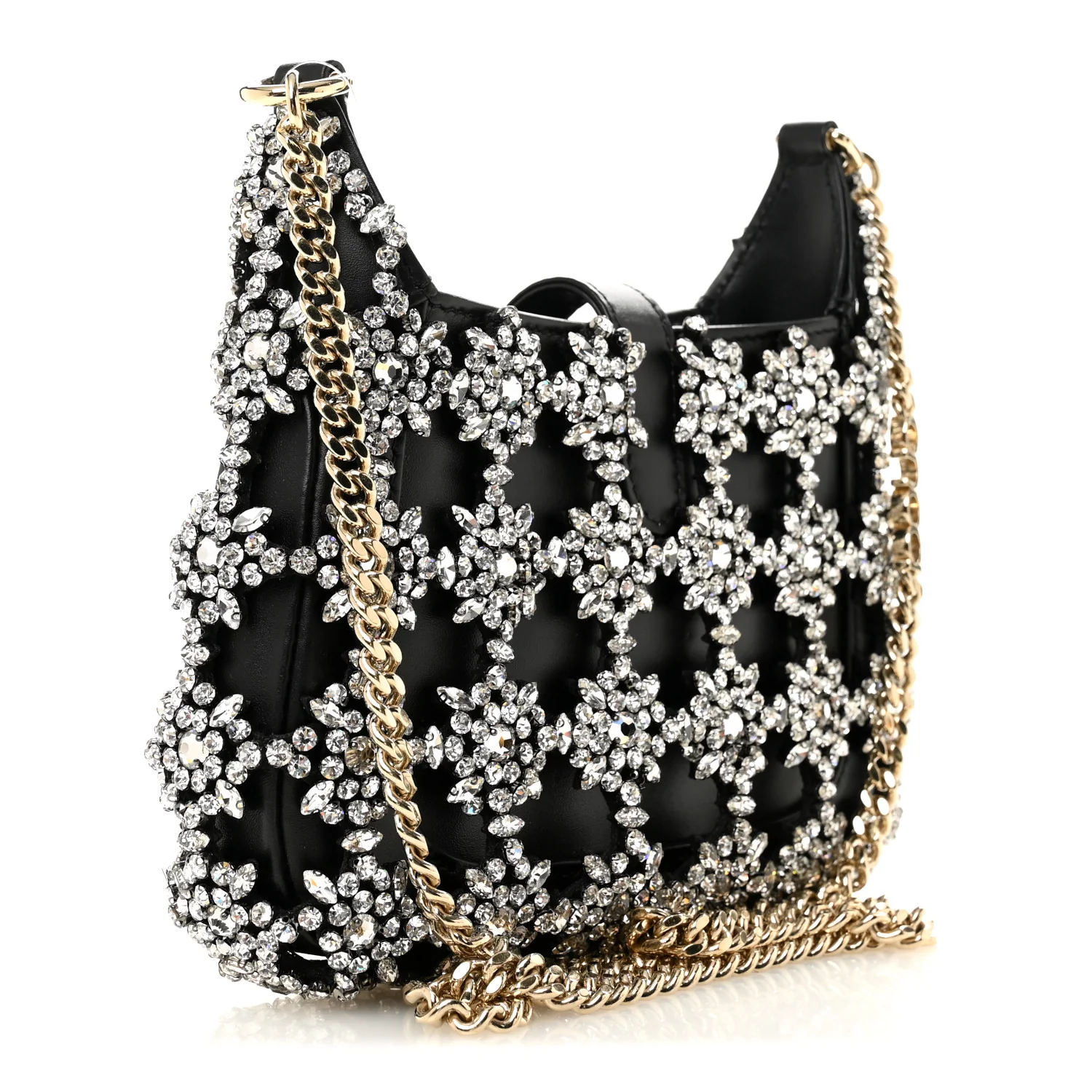 Calfskin Crystal Mini Jackie Notte Bag Black - Image 3