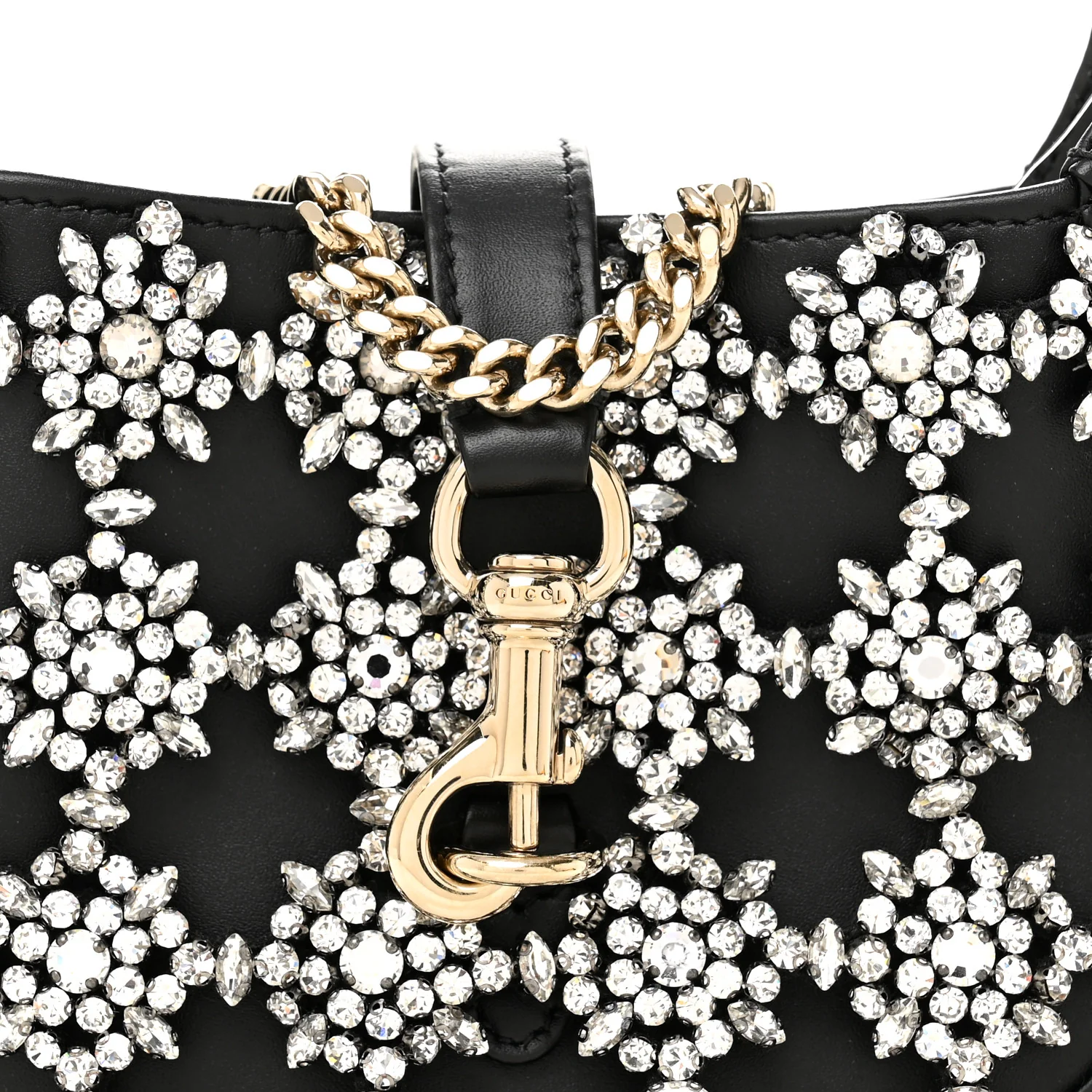 Calfskin Crystal Mini Jackie Notte Bag Black - Image 8