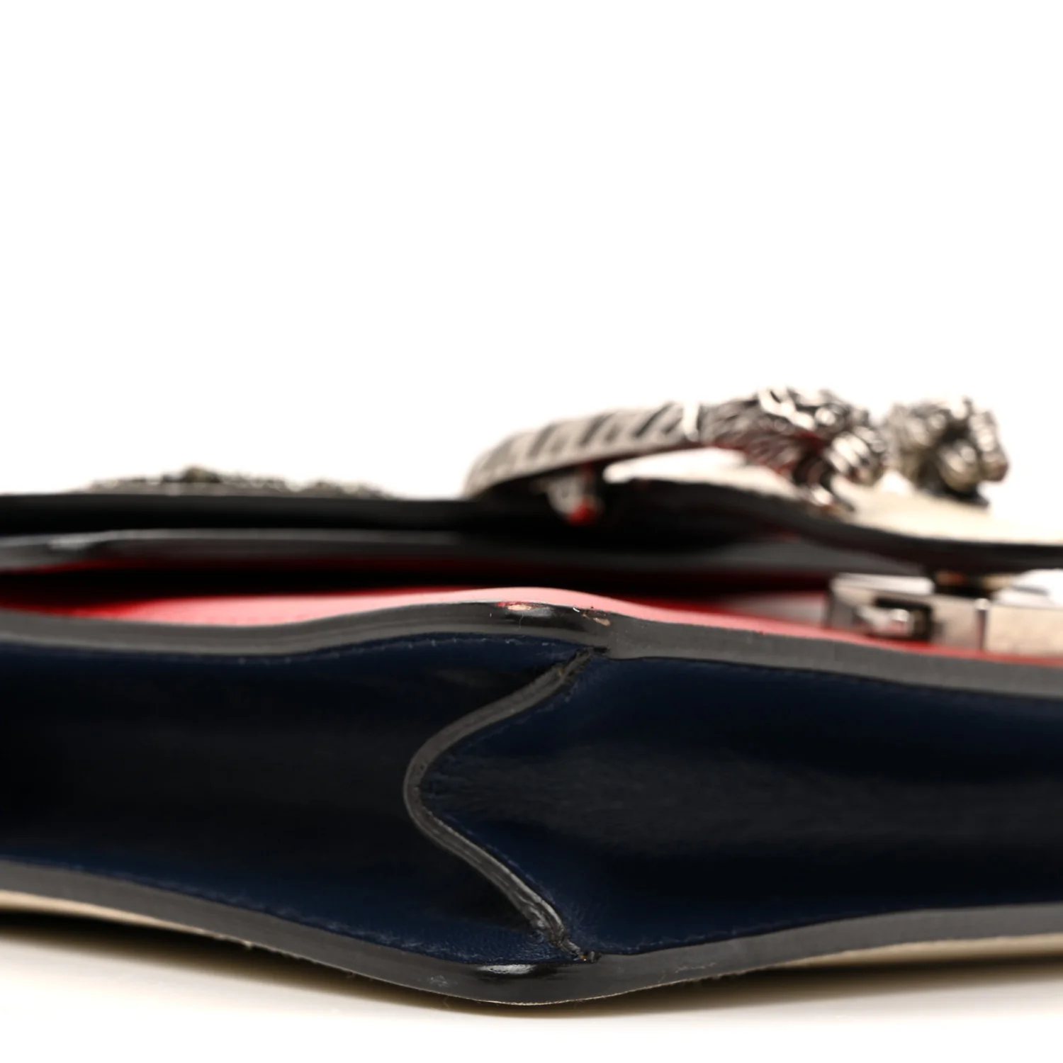 Calfskin Crystal Snake Embroidered Mini Dionysus Shoulder Bag Mystic White Hibiscus Red Blue Agata - Image 25