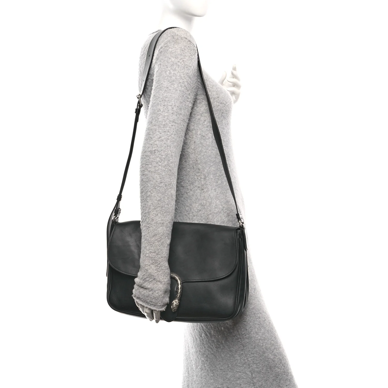 Calfskin Dionysus Messenger Bag Black - Image 2