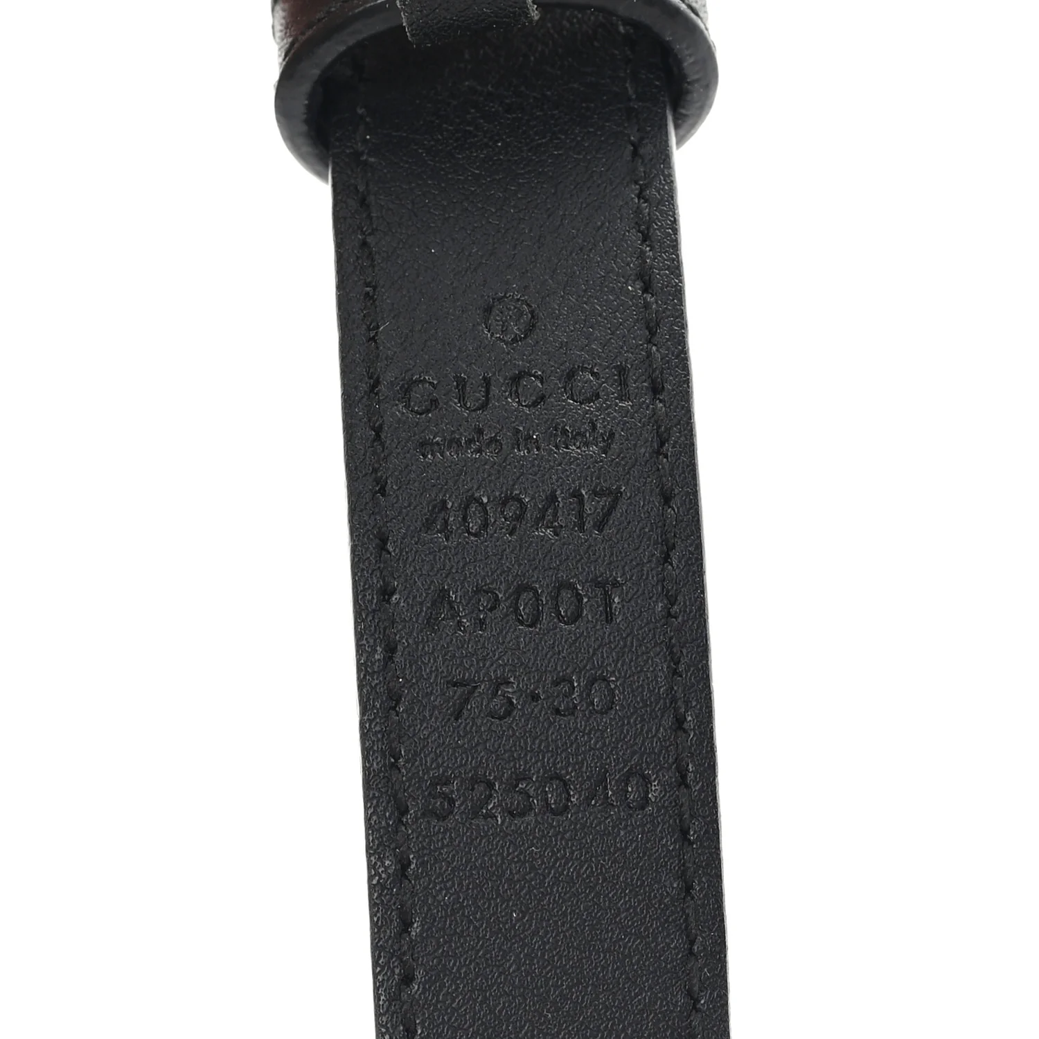 Calfskin Double G 20mm Belt 75 30 Black - Image 3